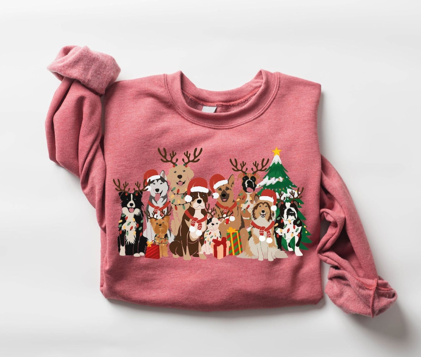 Weihnachtliches Hunde Sweatshirt - Weihnachtsgeschenk für Hundefreunde