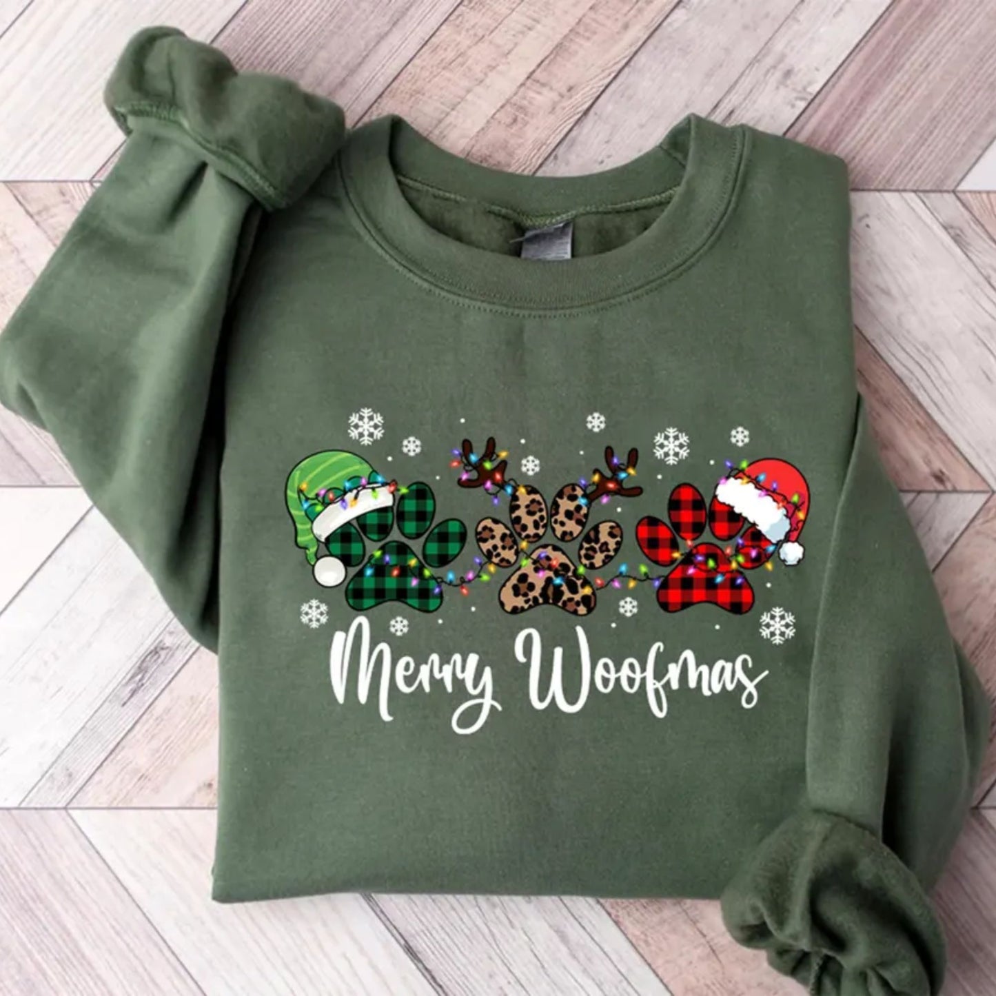 Merry Woofmas Sweatshirt - Weihnachtsgeschenk für Hundefreunde