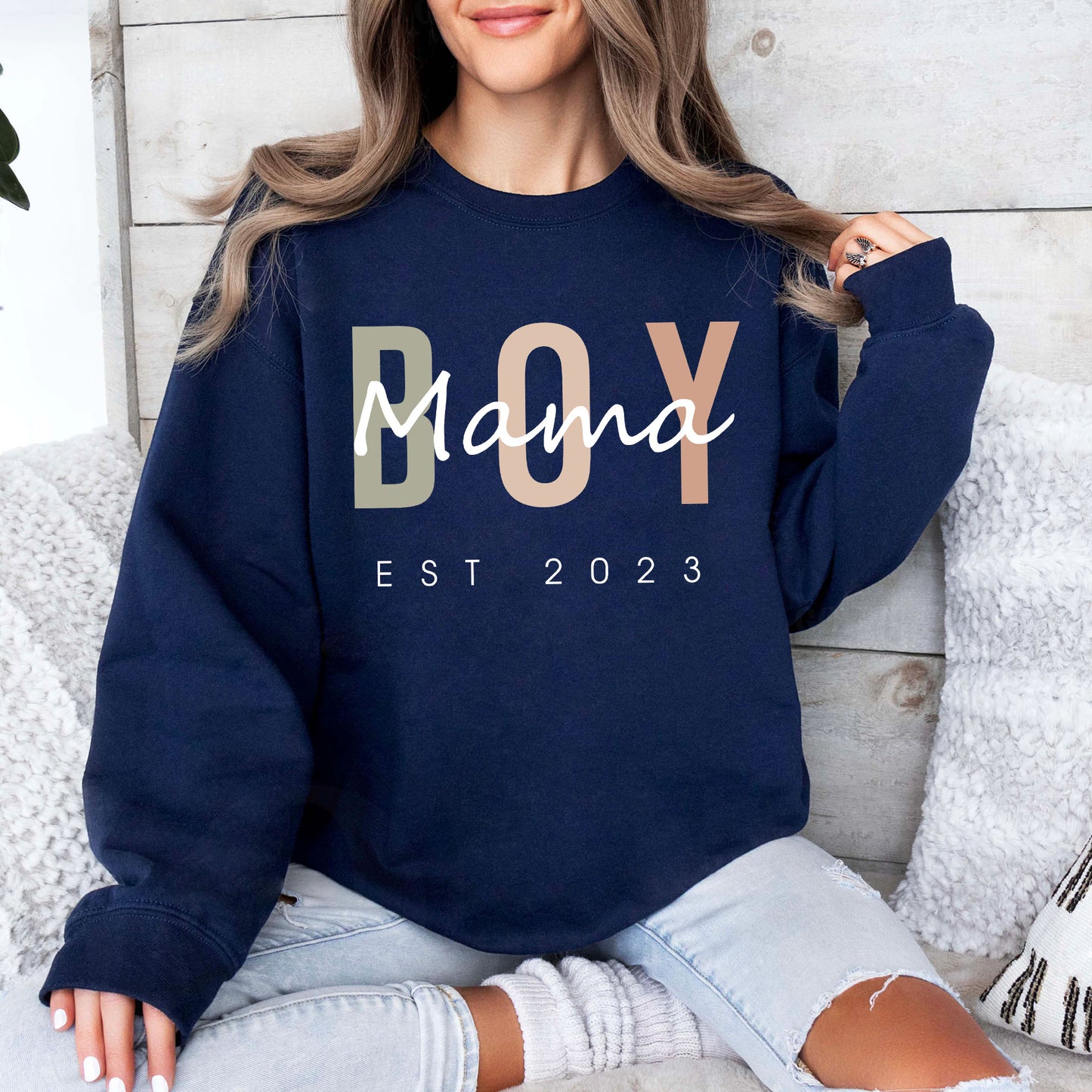Personalisiertes Mama Sweatshirt, Junge Mama Geschenk