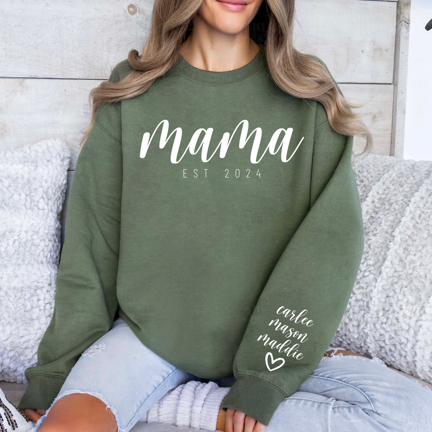 Personalized 'Mama EST' with Children's Names