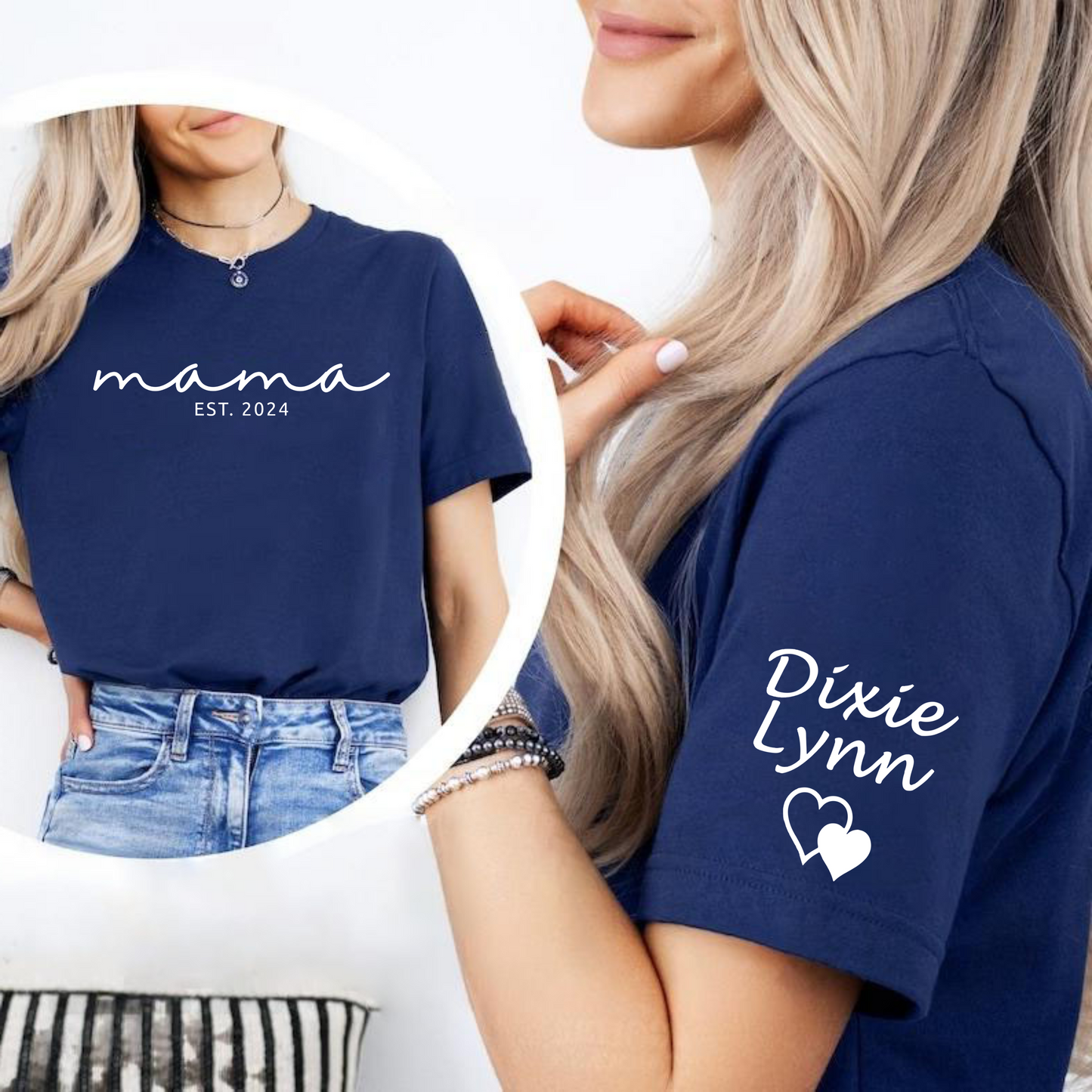 Personalized Mama Love - Custom Name & Year Shirt