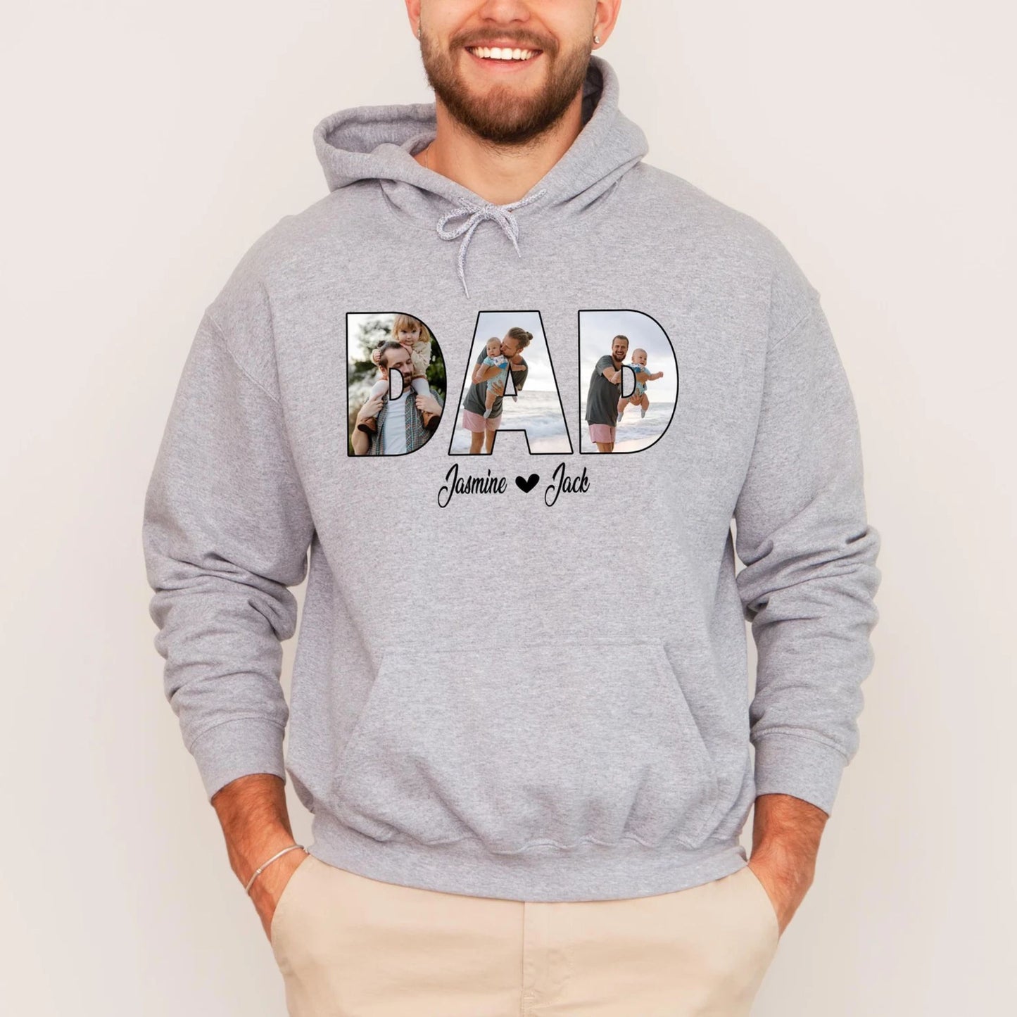 Personalisierter Foto-Hoodie für Papa, Geschenkidee für Papa