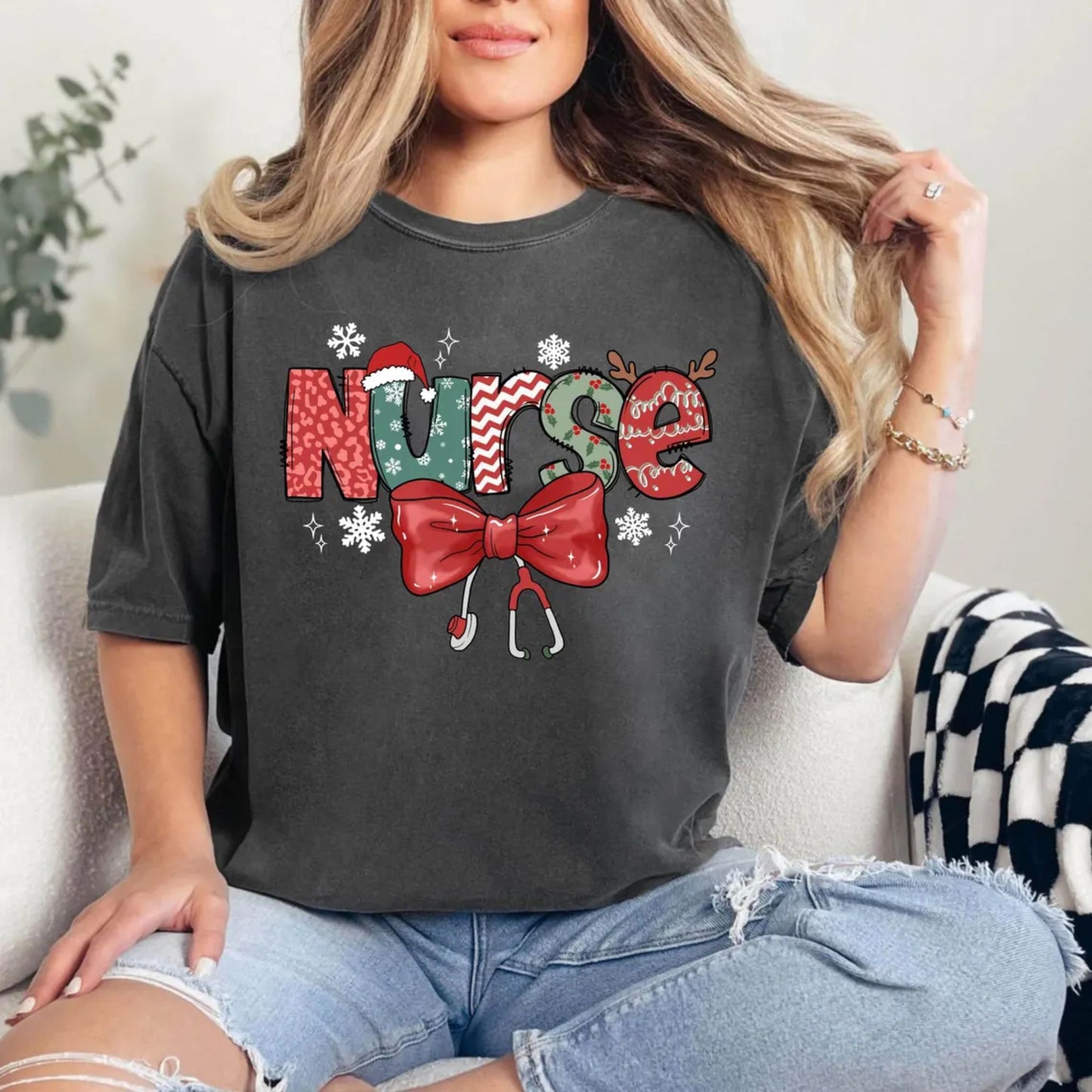 Weihnachtliches Krankenschwester-Sweatshirt, Weihnachtsgeschenk für Pflegekräfte