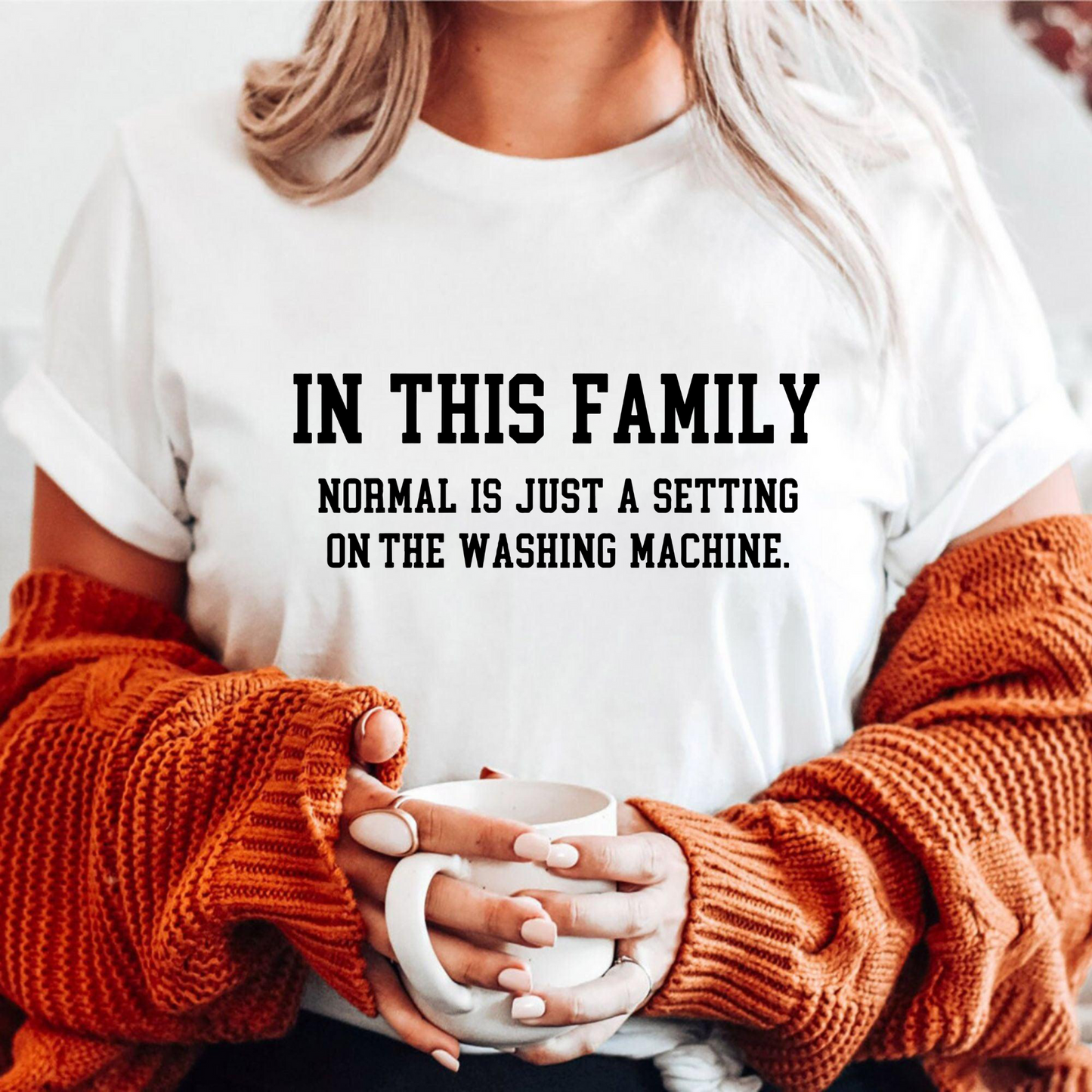 Familien-Shirt 'Normal ist nur ein Waschprogramm' - Personalisiertes Geschenk