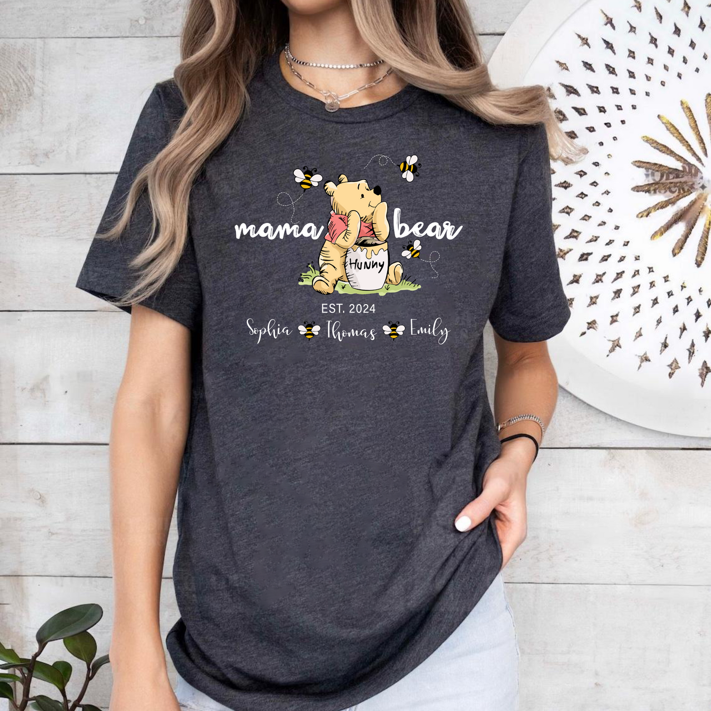 Custom Mama Bear Shirt – Personalized with Kids’ Names and Important Dates