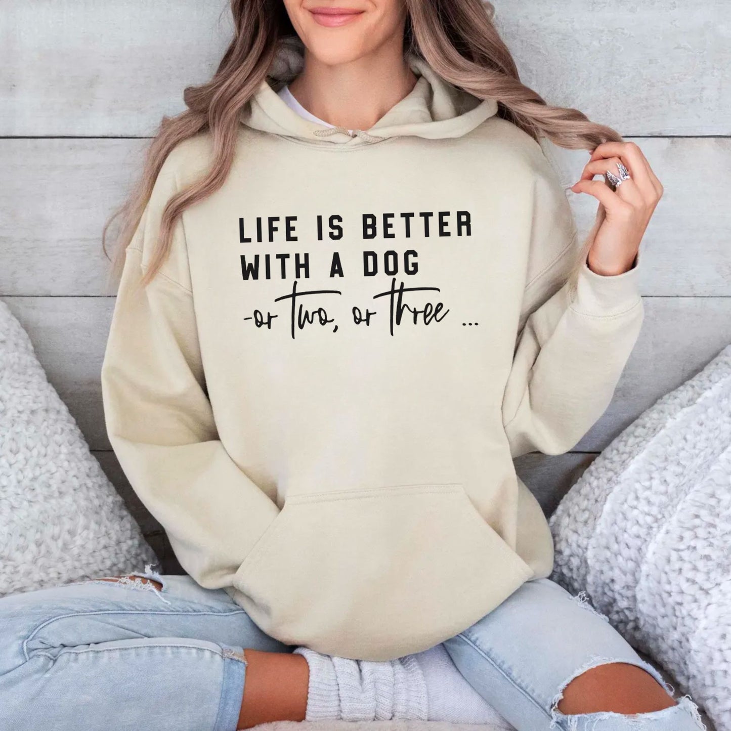 Das Leben ist besser mit meinem Hund Shirt – Lustiges Geschenk für Hundefreunde