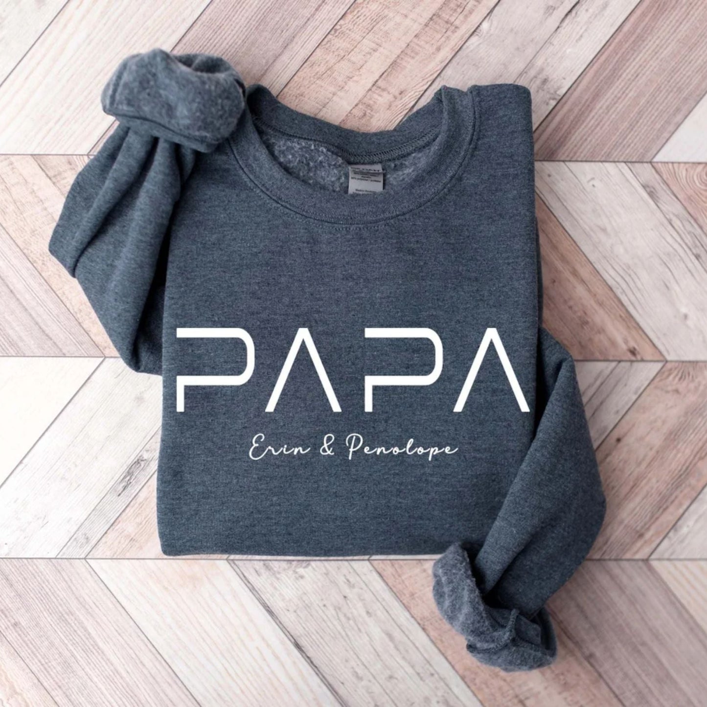 Personalisiertes Papa-Hoodie mit den Namen der Kinder - Geschenk für Papa