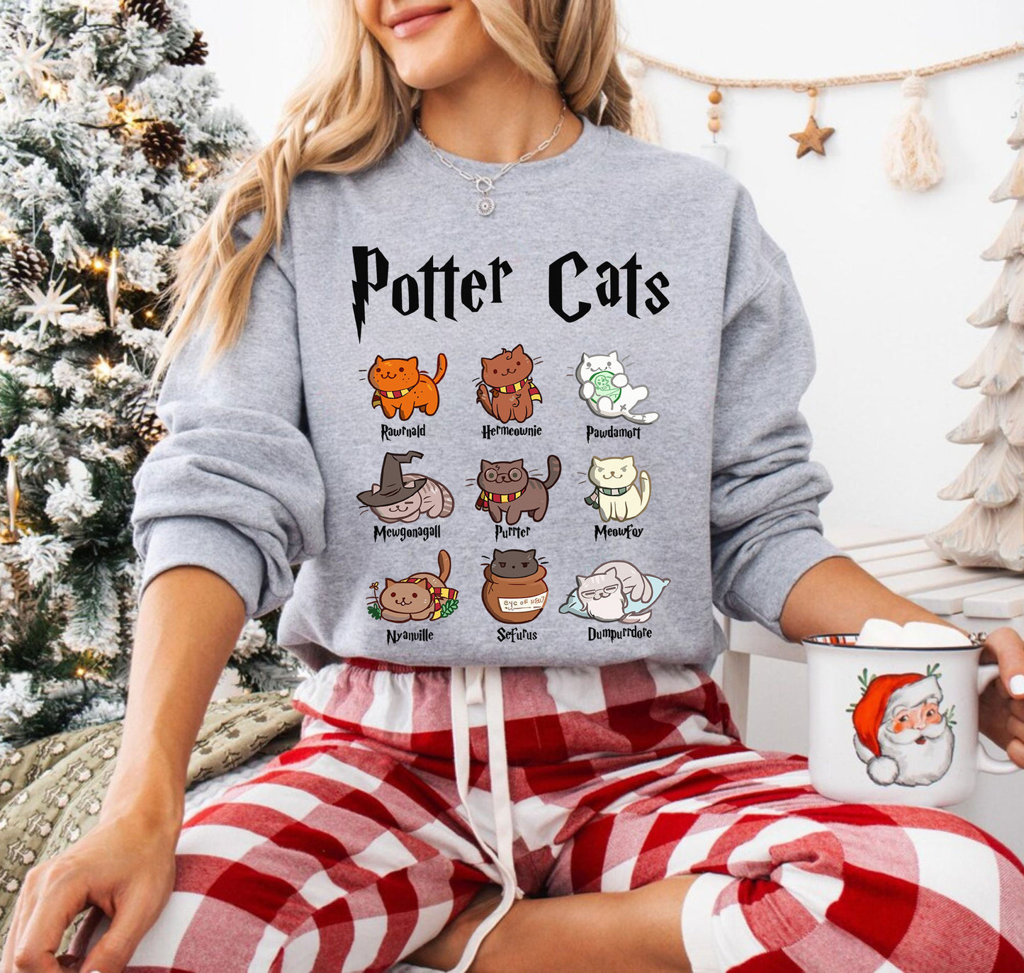 Potter Cats Sweatshirt und Shirts, Geschenk für Katzenbesitzer