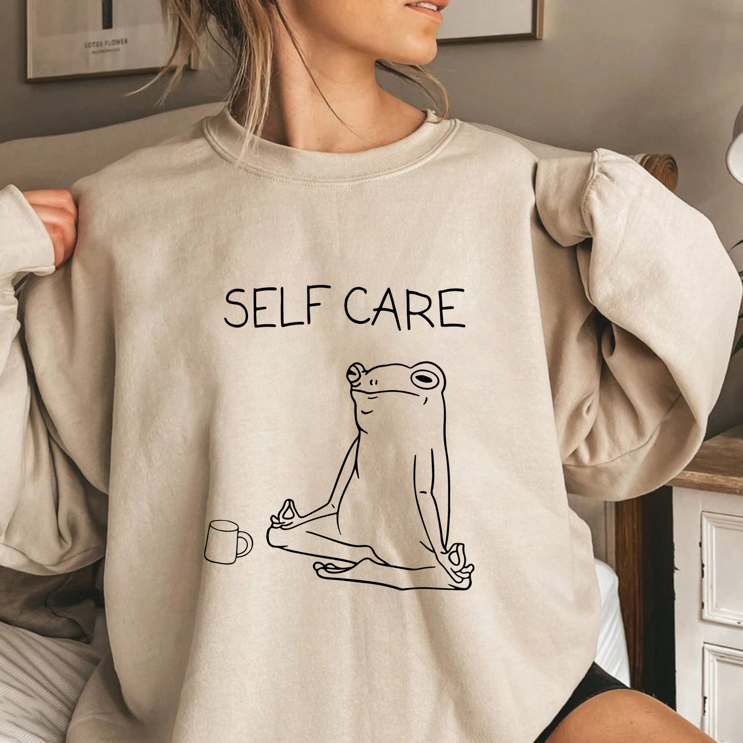 Self-Care Frosch T-Shirt - Geschenk für Entspannung