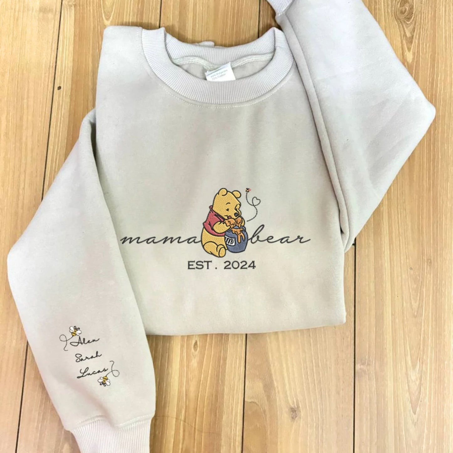 Besticktes Mama Bär Sweatshirt, Personalisiertes Mama Geschenk