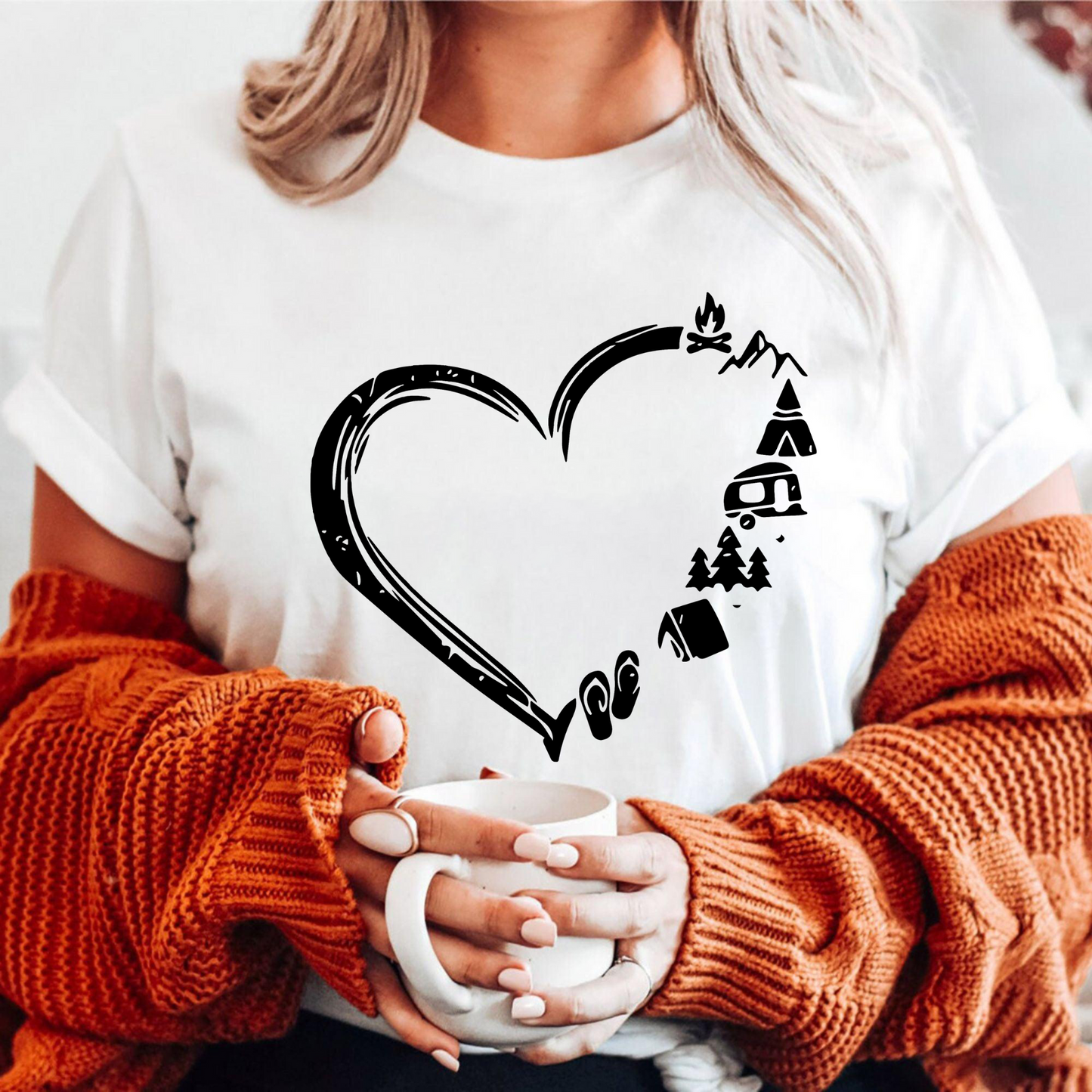 Wanderlust-Herz Shirt - Camp Lover