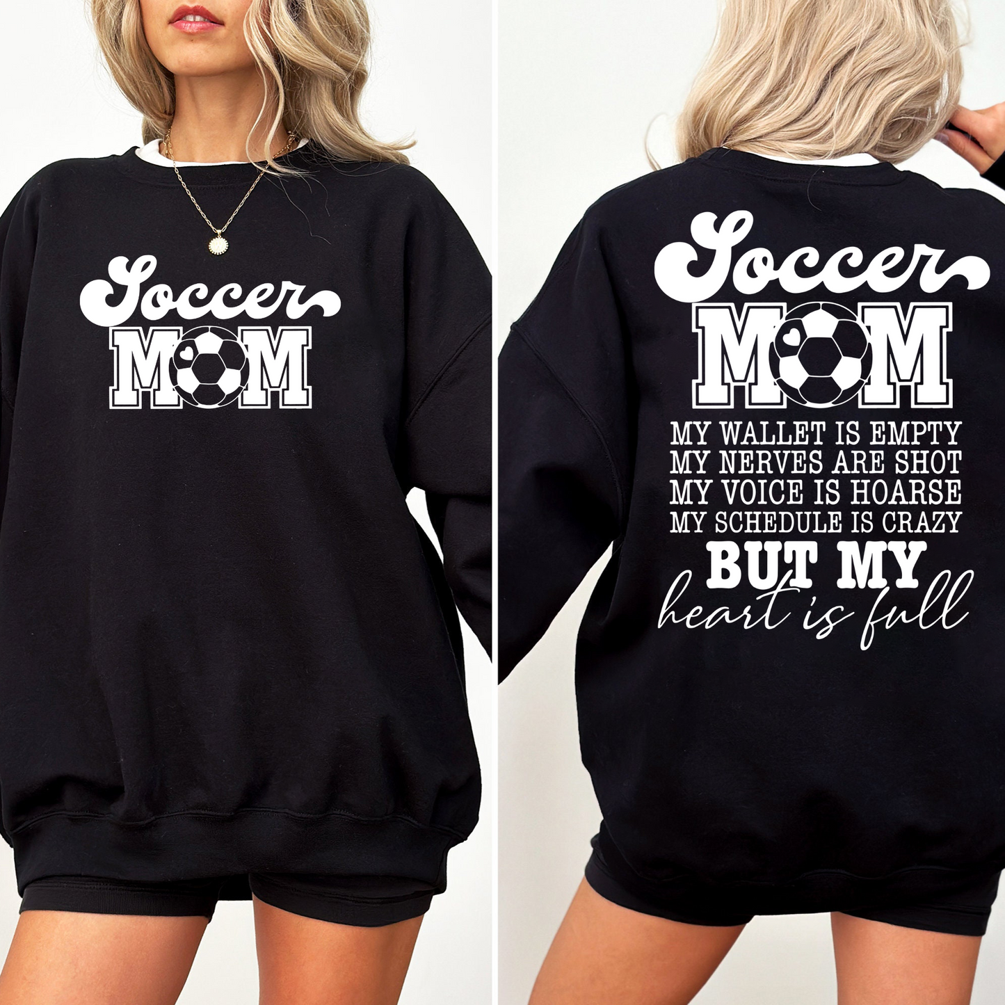 Fußballmama Herzvoll Sweatshirt - Geschenk für Mütter