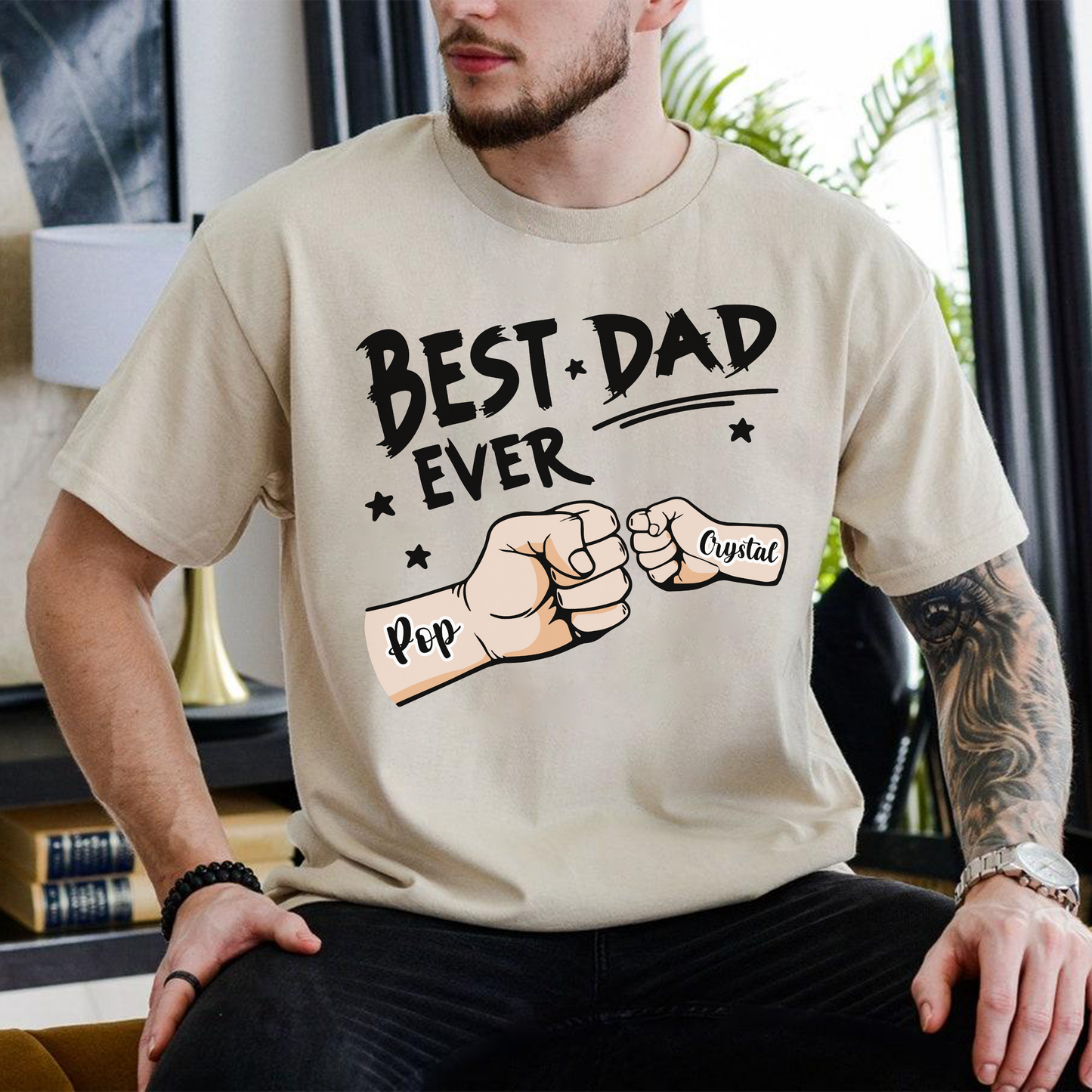 Dad and Kid Fist Bump - Personalized Father's Day Gift