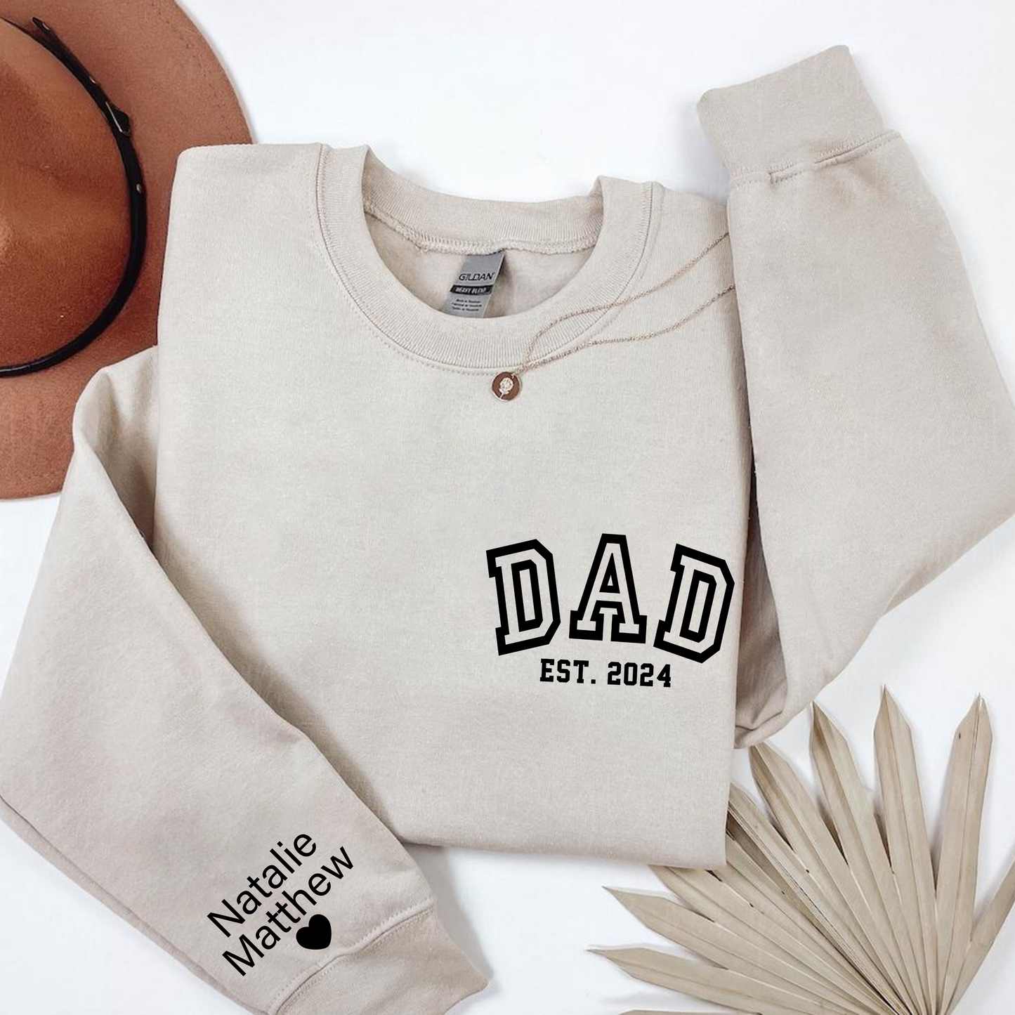 Dad's Love Story Sweatshirt - Names & Year for Father's Day