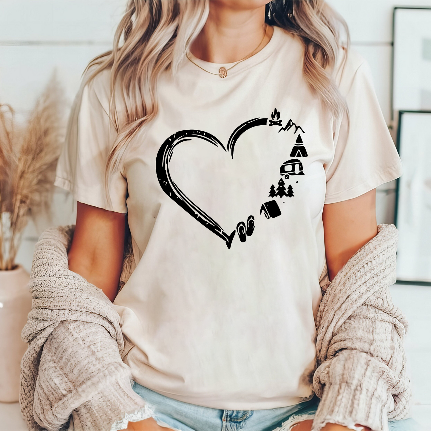 Wanderlust-Herz Shirt - Camp Lover