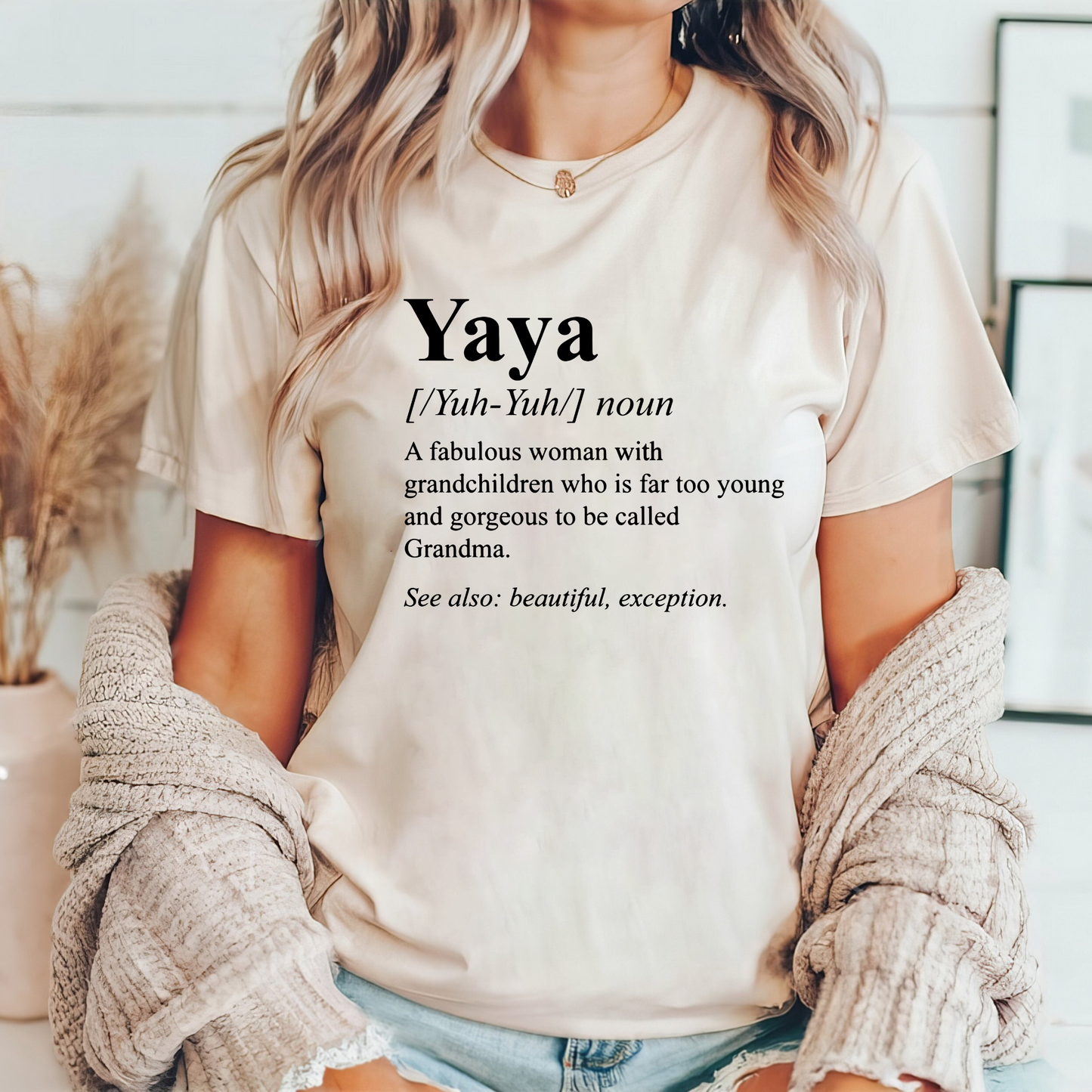Yaya Definition Shirt - Geschenk für Oma zum Muttertag & Geburtstag