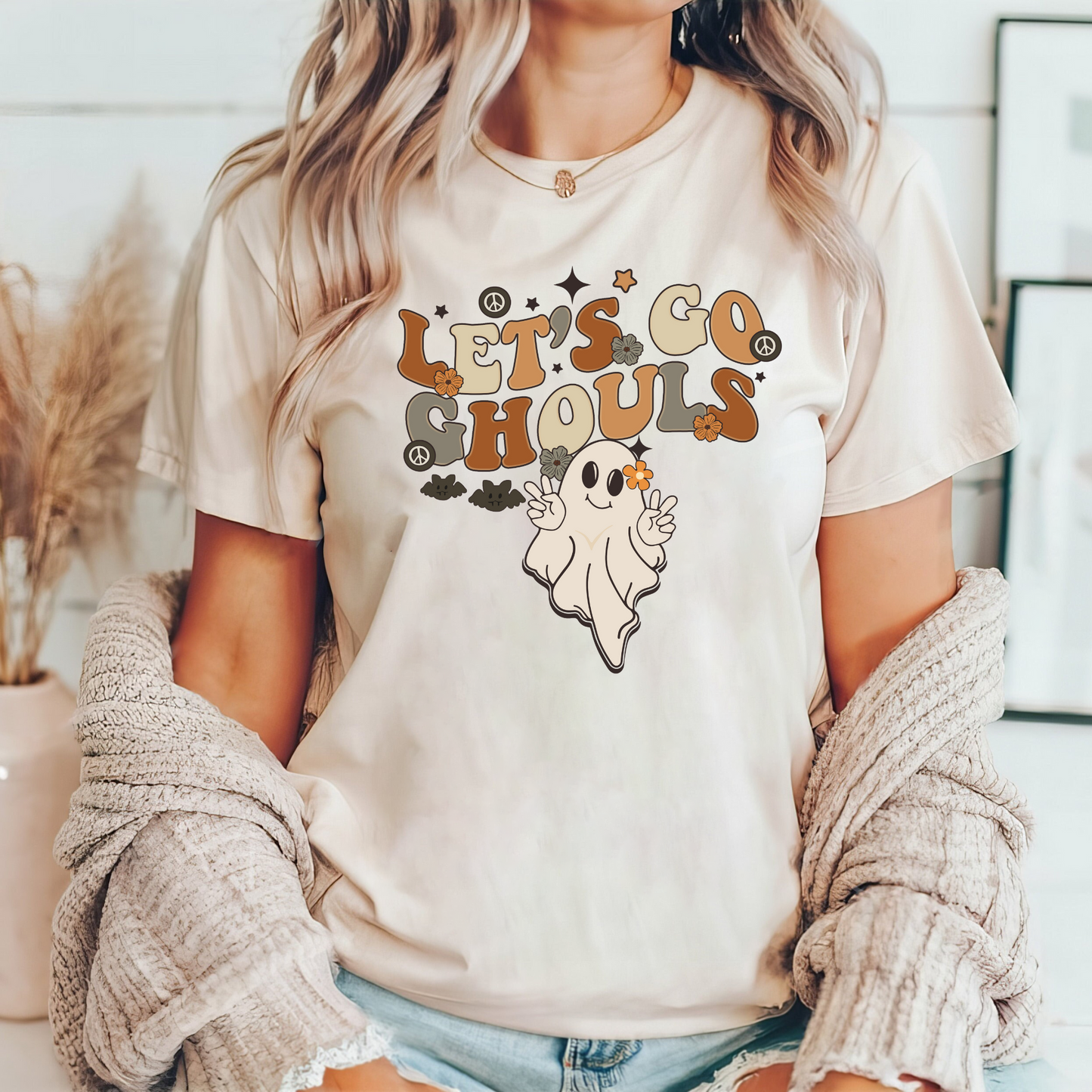 Retro-Halloween-T-Shirt 'Los Geistermädchen' - Geschenk für Herbst- und Gruselfans