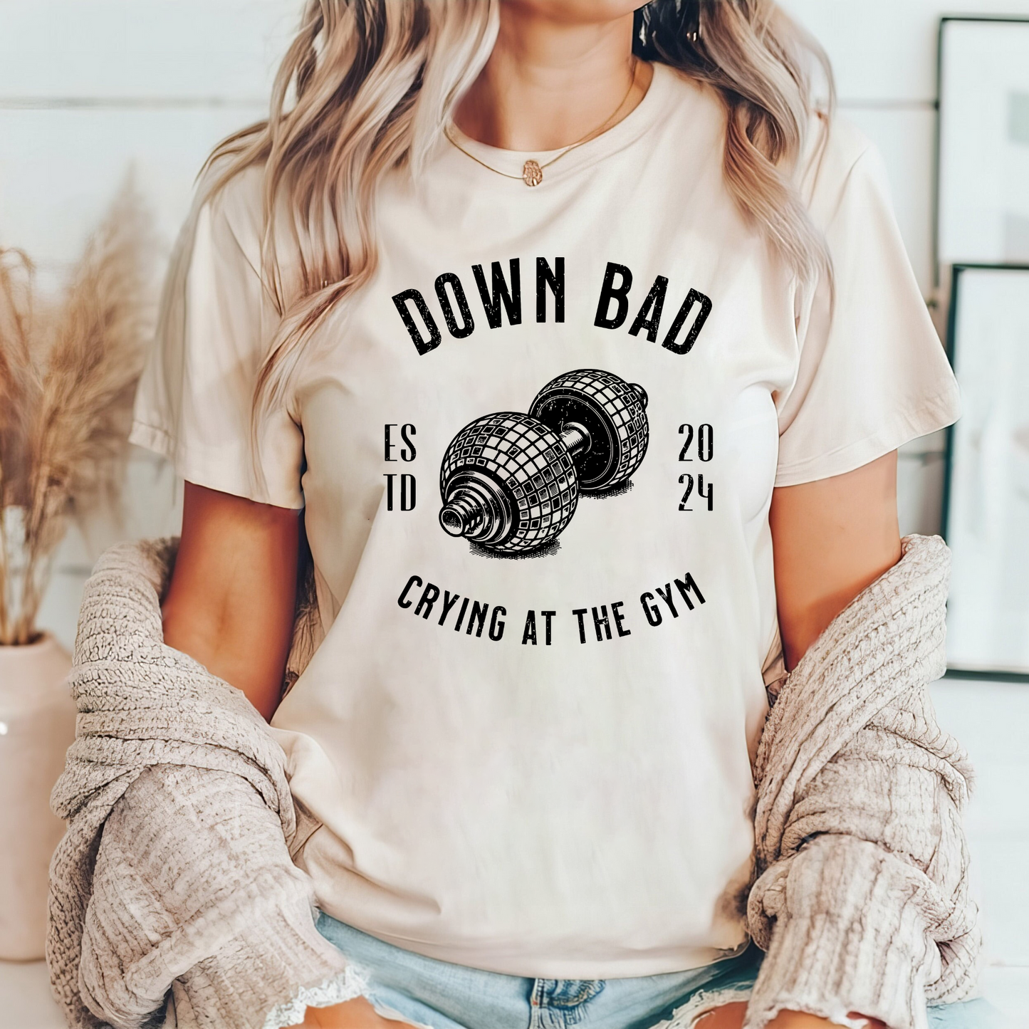 DOWN BAD Crying At The Gym Shirt