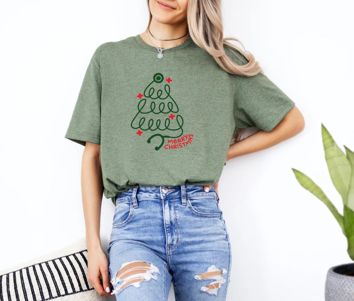 Fröhliche Weihnachten Stethoskop Sweatshirt - Weihnachtsgeschenk für Krankenschwester