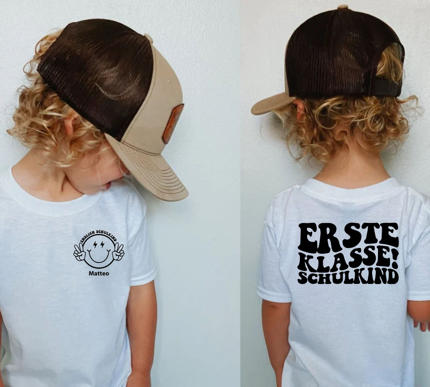 Erste Klasse rockt! Personalisiertes Schulkind Shirt - Shirt für den ersten Schultag des Schulkindes mit Namen