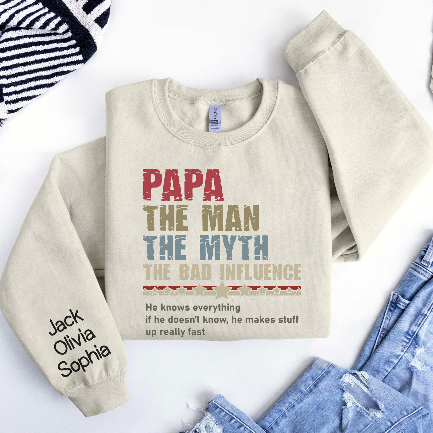 Papa: The Legend Personalized with Children's Names