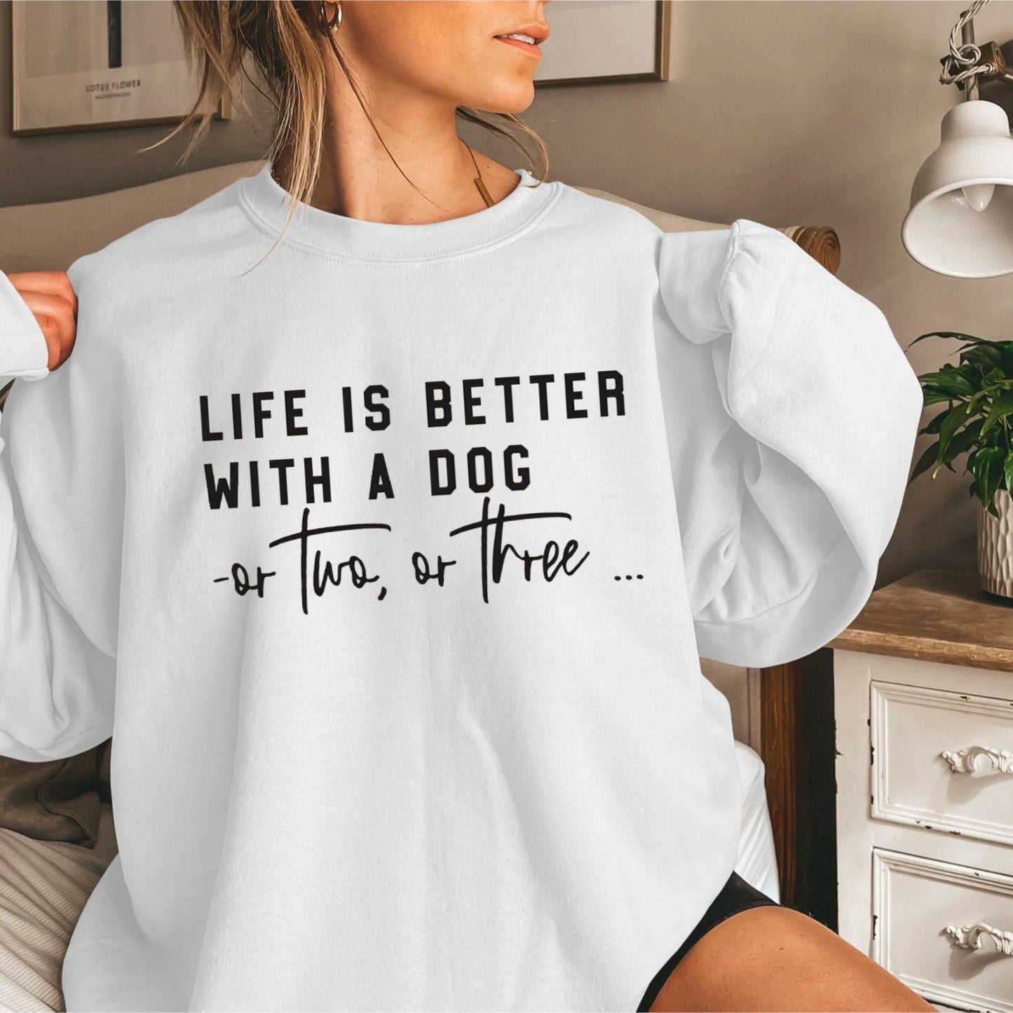 Das Leben ist besser mit meinem Hund Shirt – Lustiges Geschenk für Hundefreunde