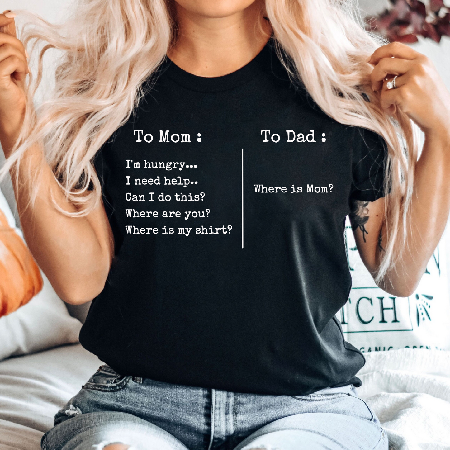 To Mom To Dad Shirt