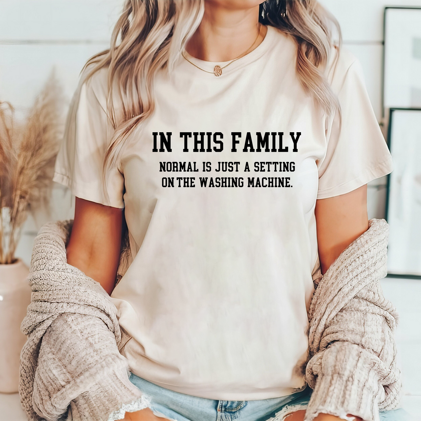 Familien-Shirt 'Normal ist nur ein Waschprogramm' - Personalisiertes Geschenk
