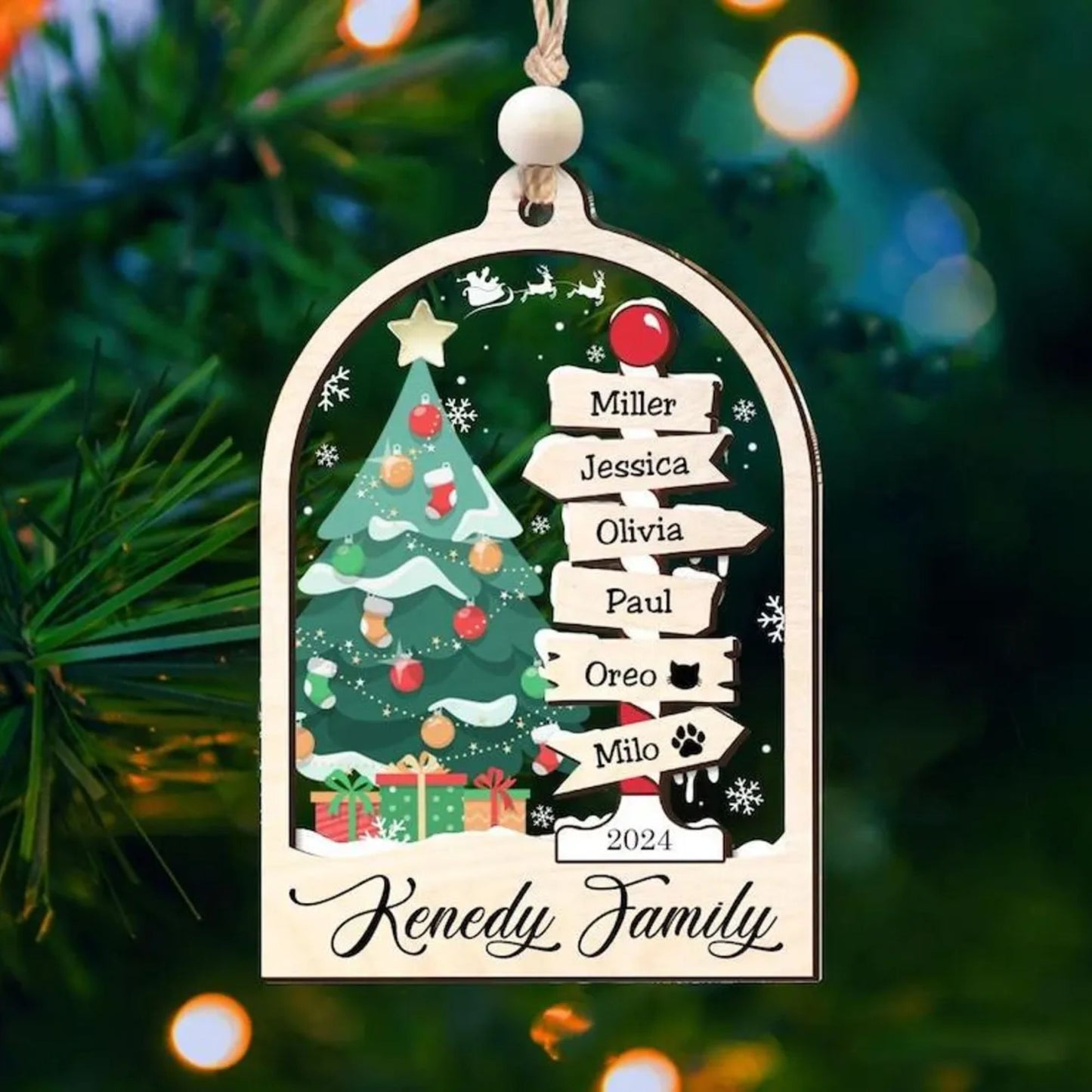 Personalisierter Familien-Weihnachtsornament, Weihnachtsgeschenk für die Familie