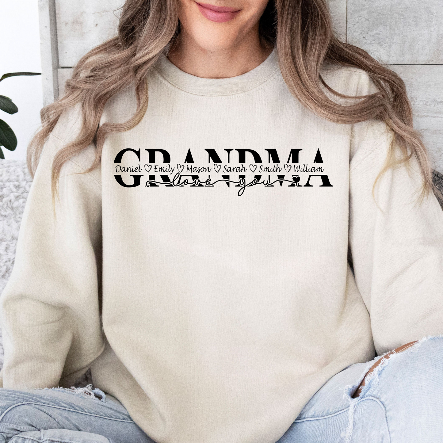 Grandmother's Love - Personalized with Grandchildren's Names