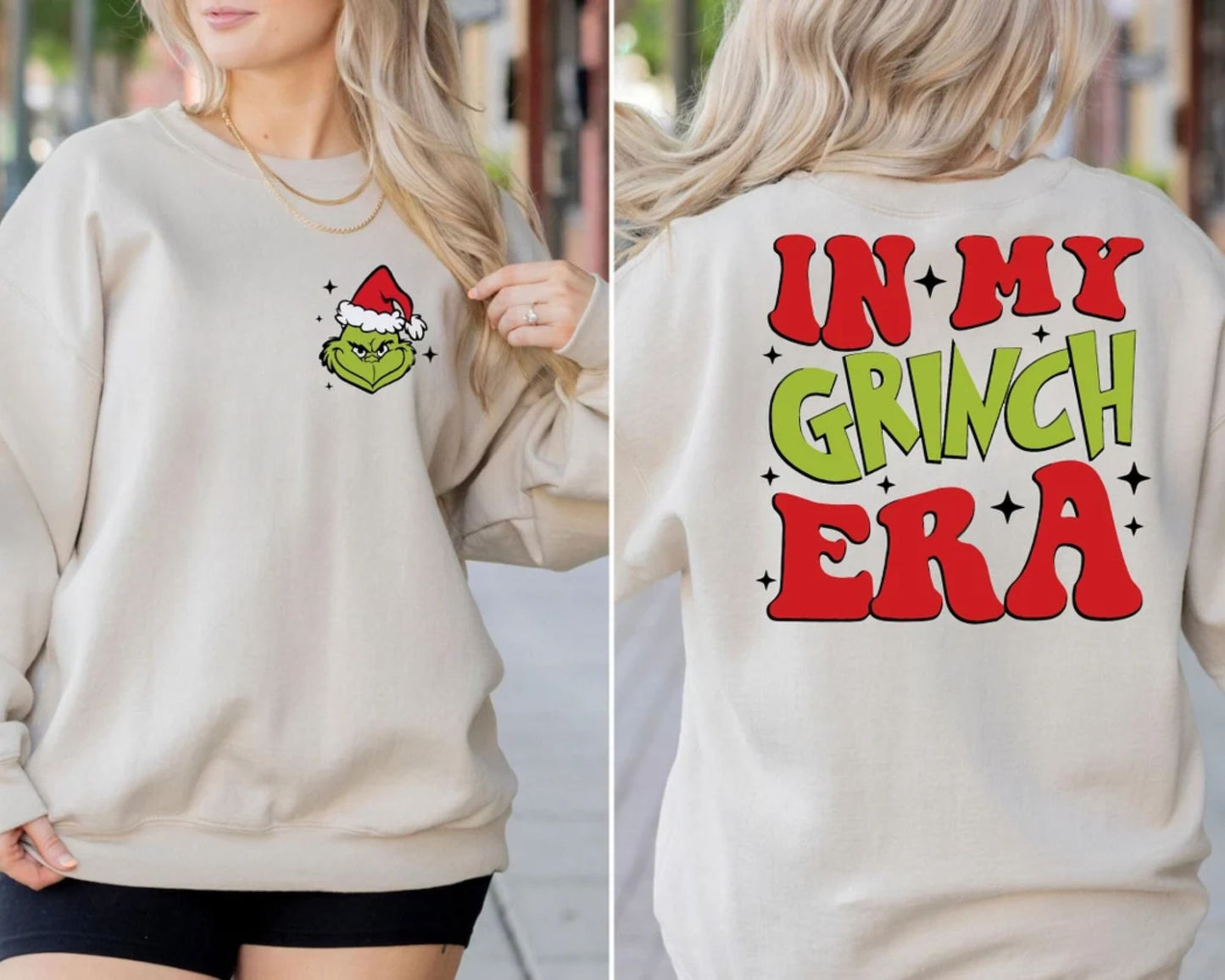 In My Grinch Era Weihnachts Hoodie und Sweatshirt - Merry Grinchmas Pullover