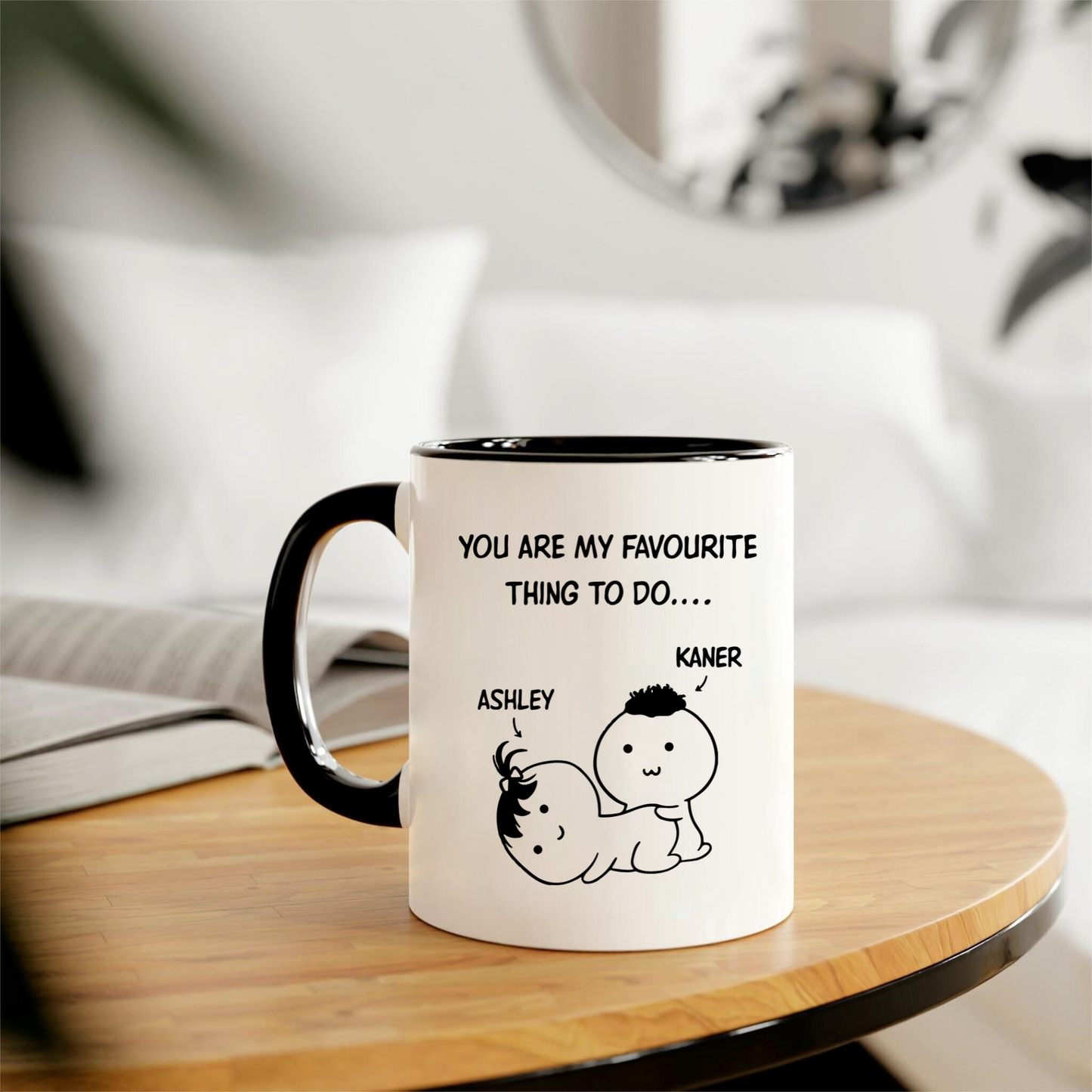 Lieblingsfreude – Personalisierte Lustige Kaffeetasse Geschenk zum Valentinstag
