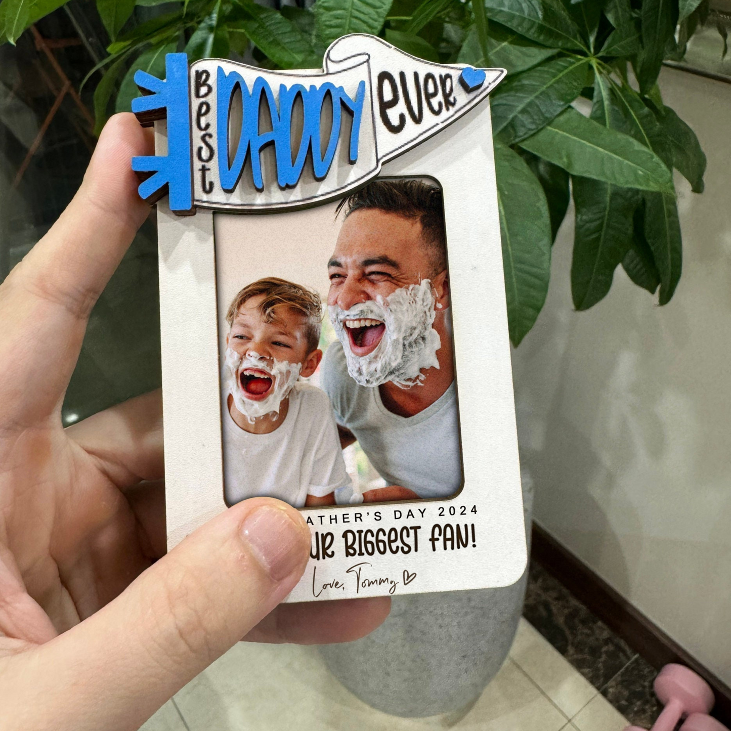 Best Dad Ever - Personalized Father's Day Car Visor Clip