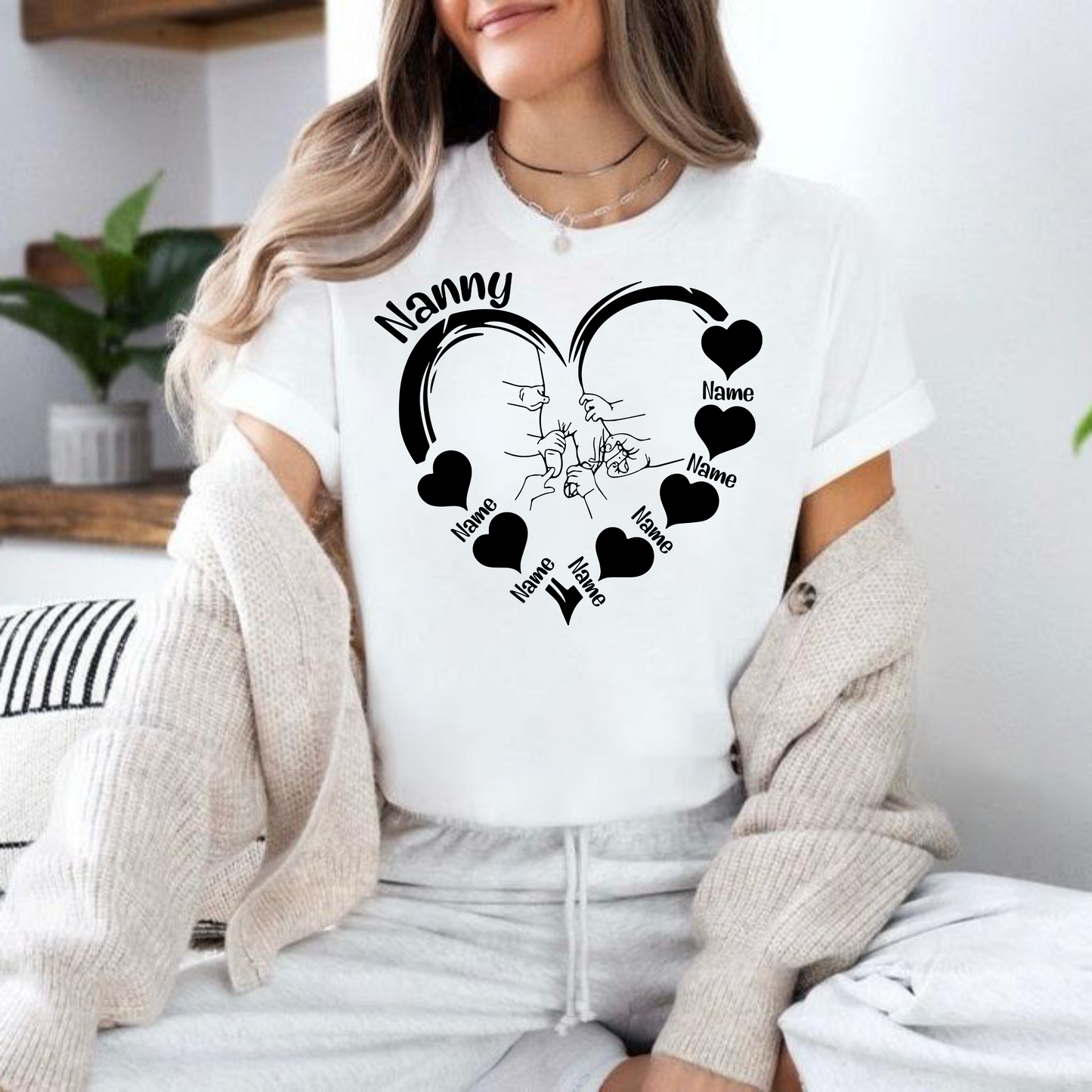 Personalisiertes Herz mit Kindernamen - Geschenk für Mama und Oma