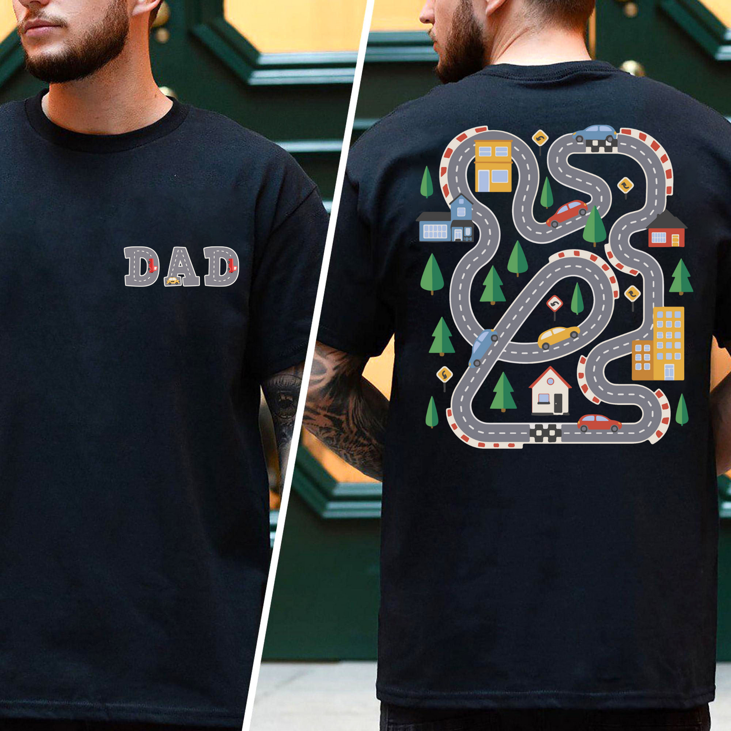 Play Car Race On Dad's Back
