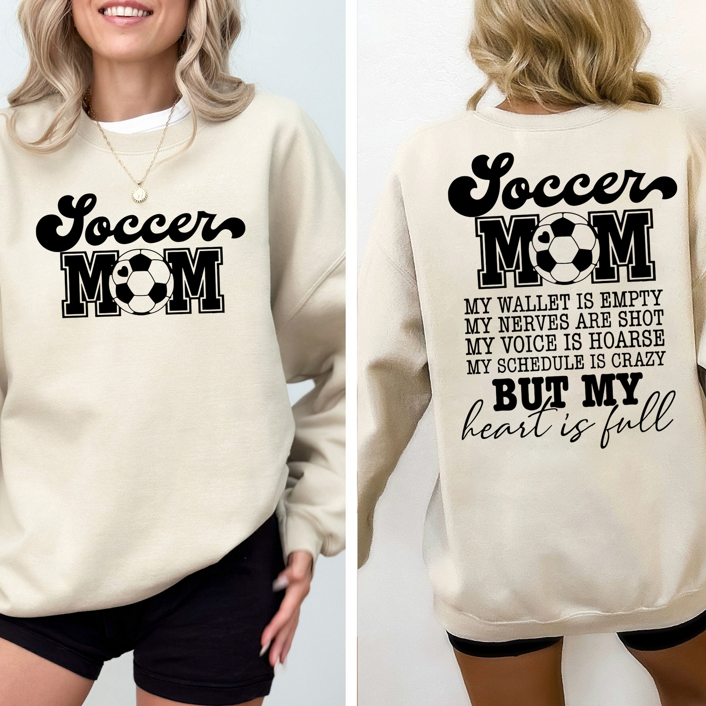 Fußballmama Herzvoll Sweatshirt - Geschenk für Mütter