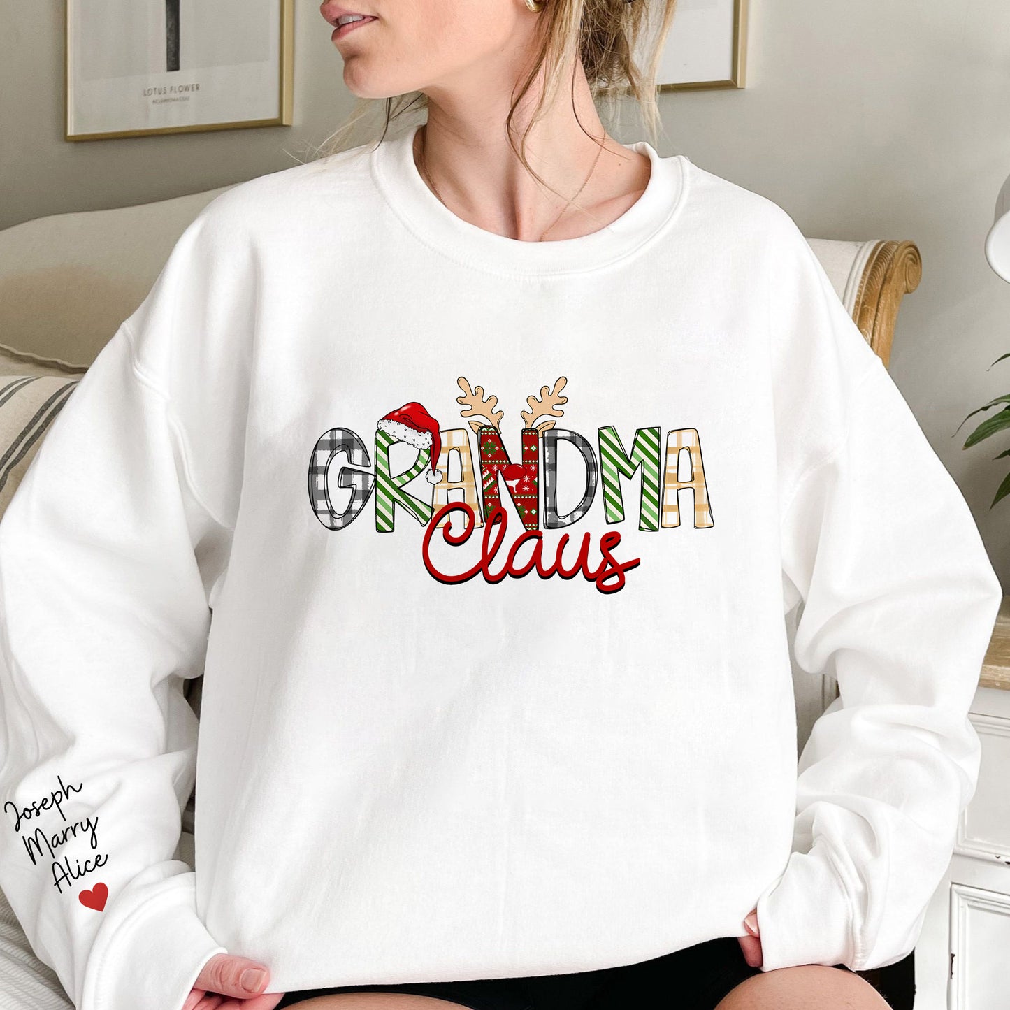 Personalisierter Oma Claus Sweatshirt - Weihnachtsgeschenk für Oma