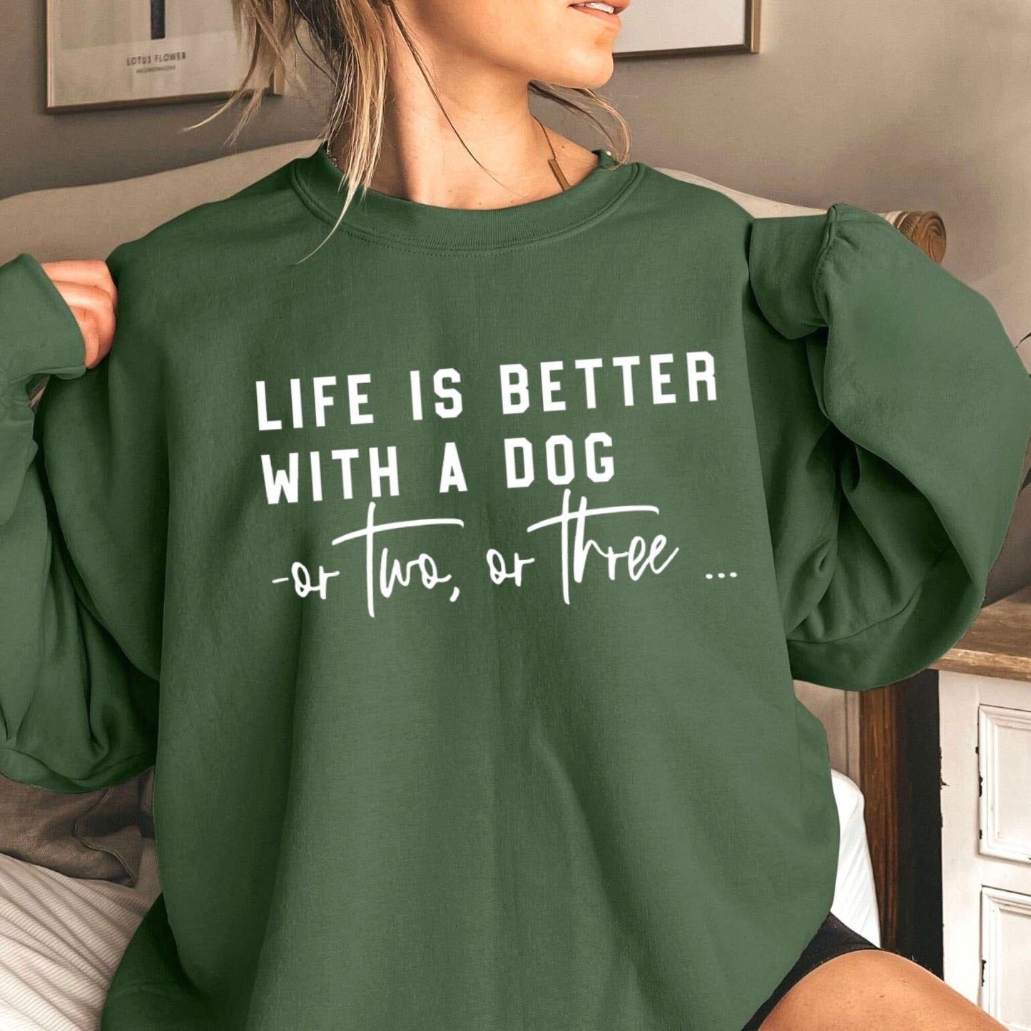 Das Leben ist besser mit meinem Hund Shirt – Lustiges Geschenk für Hundefreunde