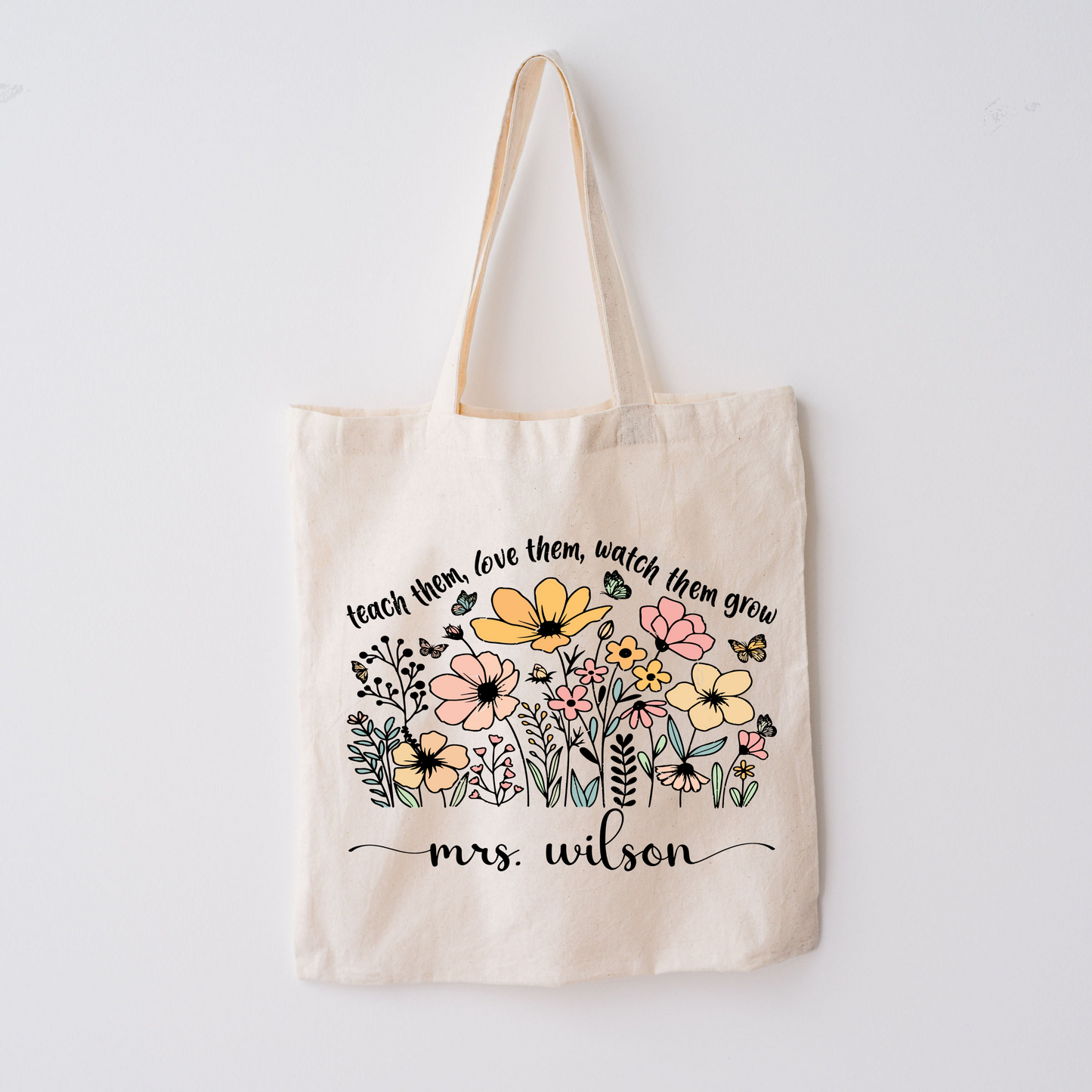 Personalisierte Dankeschön-Tasche für Lehrer mit individuellem Namen