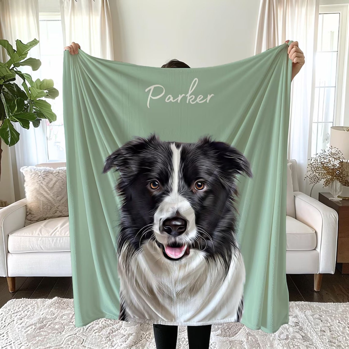 Personalisierte Haustier-Decke mit Foto und Namen – Geschenk für Tierliebhaber