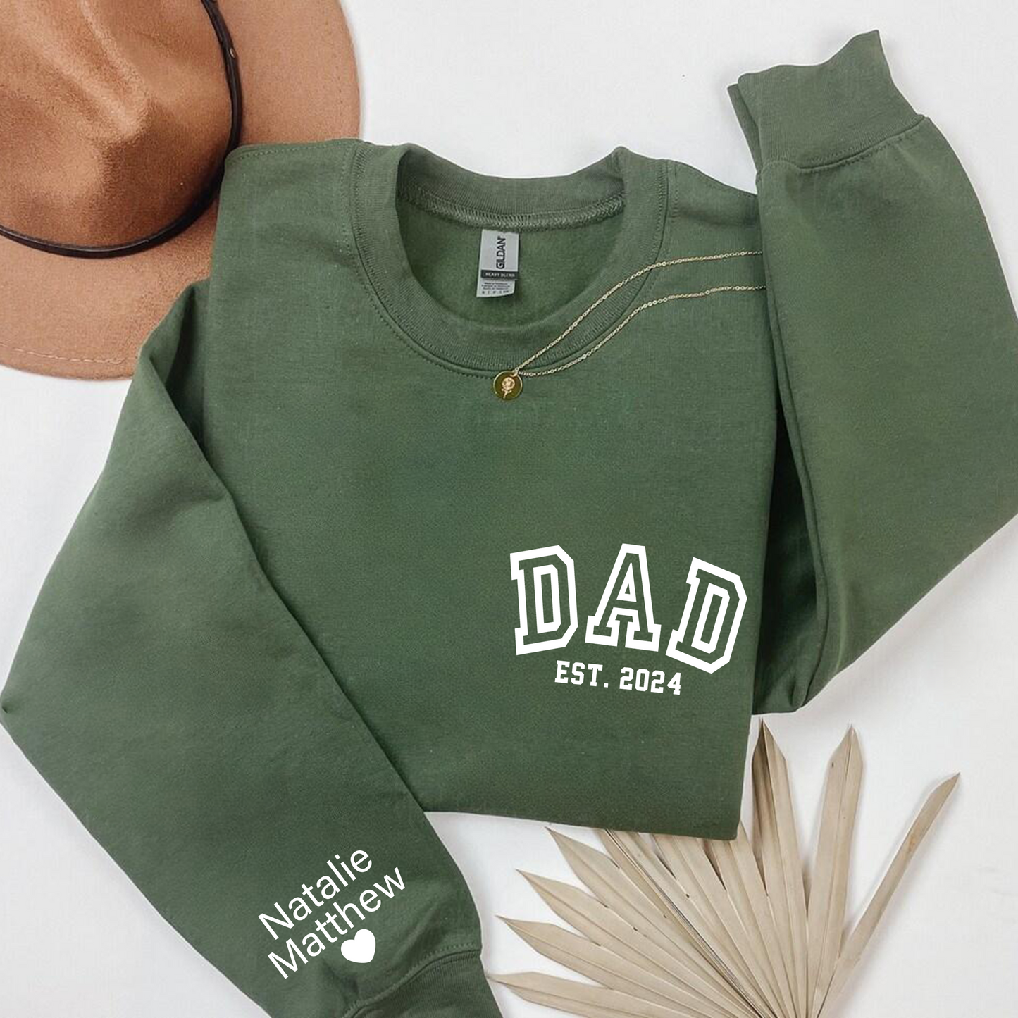 Dad's Love Story Sweatshirt - Names & Year for Father's Day