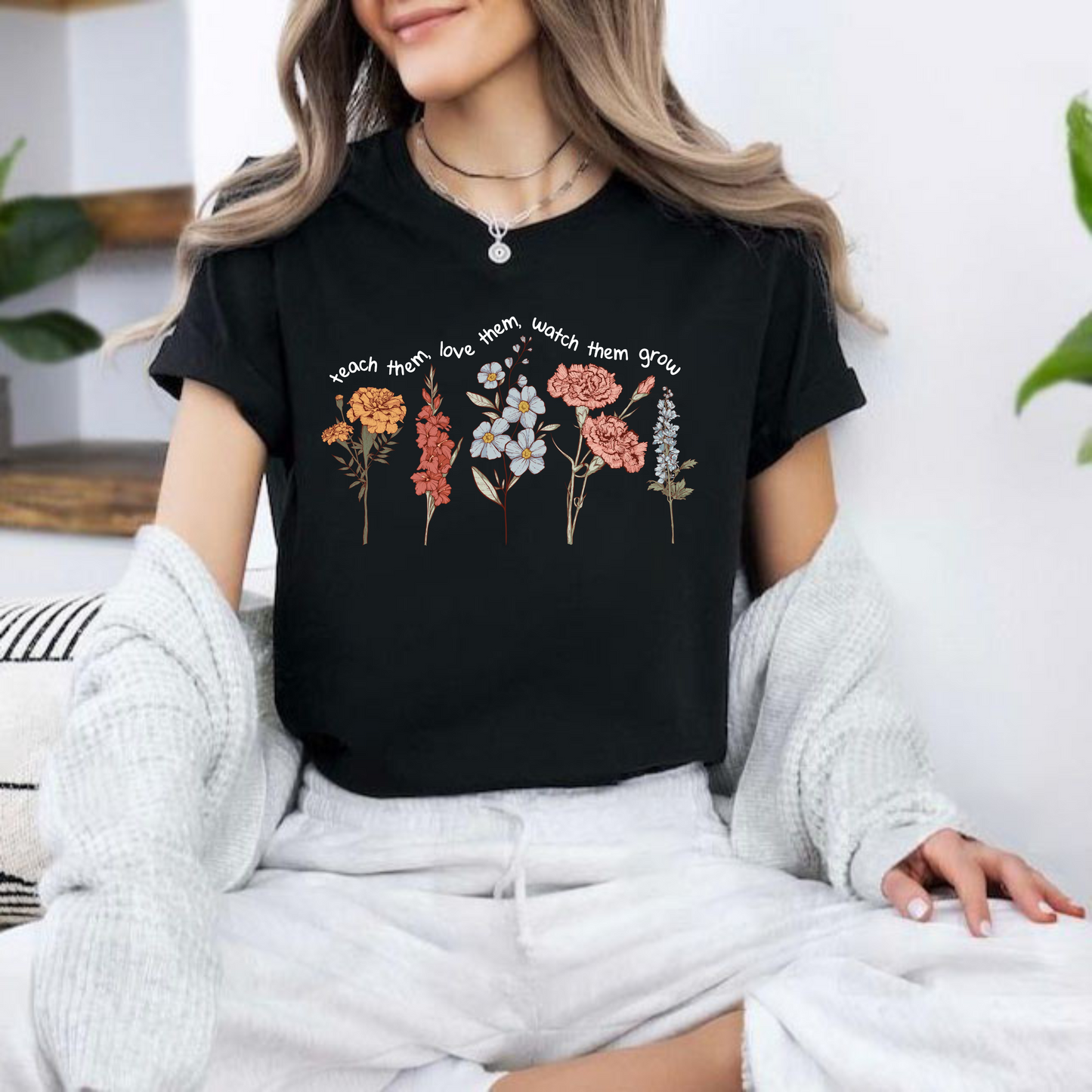 Blumenmotiv Geschenk für Lehrerinnen, Liebe und Wissen, Schulanfang