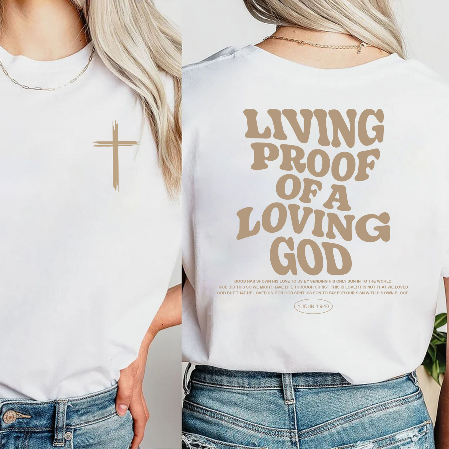 Gottes Liebe Beweis - Christliches T-Shirt, Bibelvers Geschenk für Alle