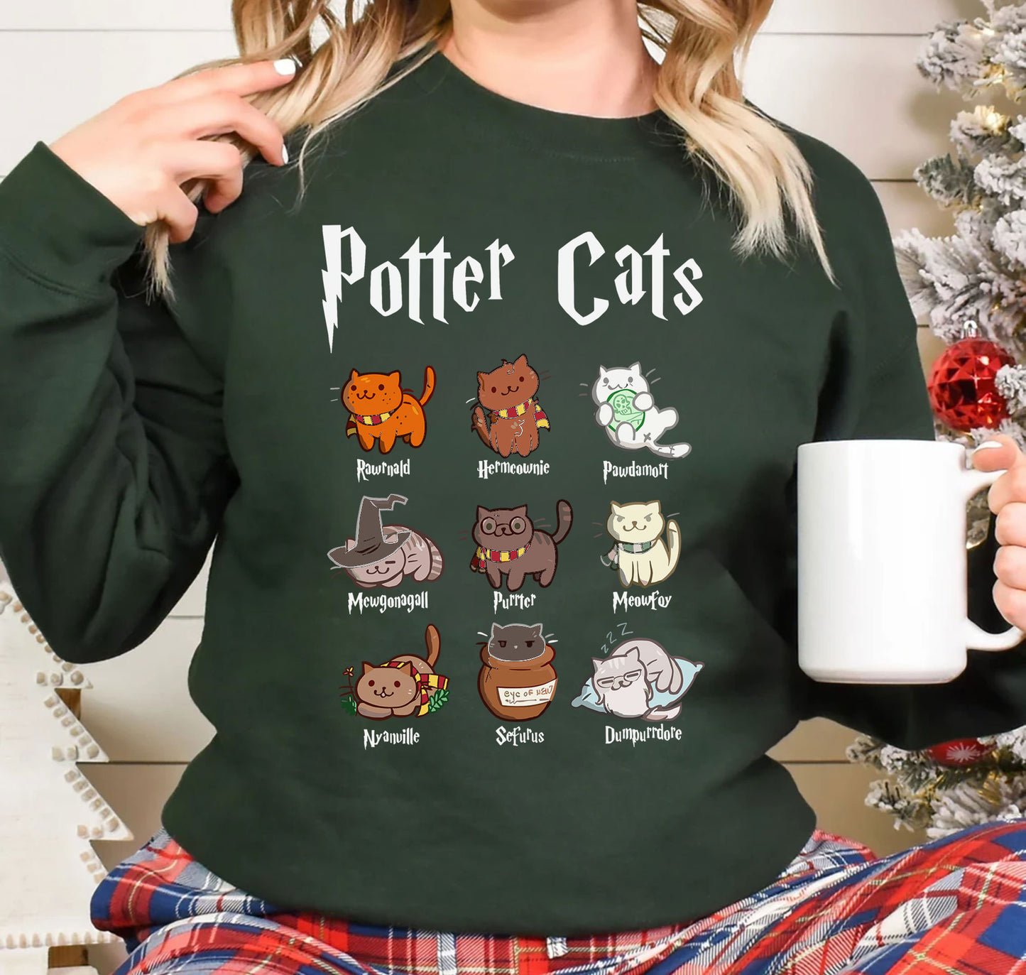 Potter Cats Sweatshirt und Shirts, Geschenk für Katzenbesitzer