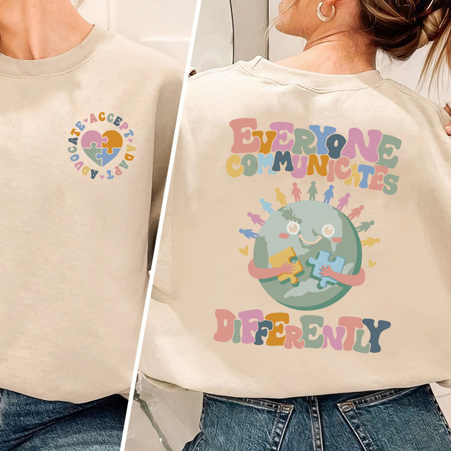 Embrace Diversity - Support Autism Awareness Message Apparel