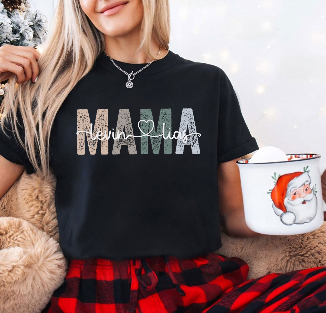 Personalisierter Mama Sweatshirt mit Kindernamen, Geschenk für Mama