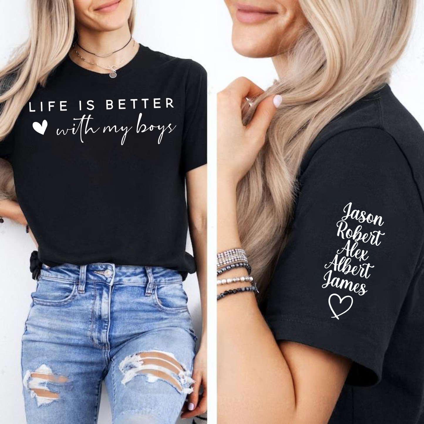 Bessere Tage mit meinen Jungs – Personalisiertes Besonderes Geschenk für Eine Mama von Jungs