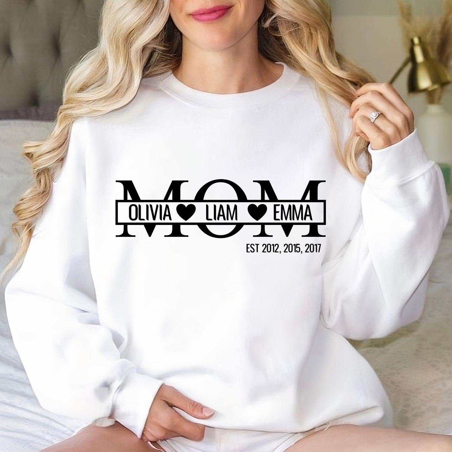 Mama Shirt mit Kindernamen, Personalisiertes Mama Geschenk