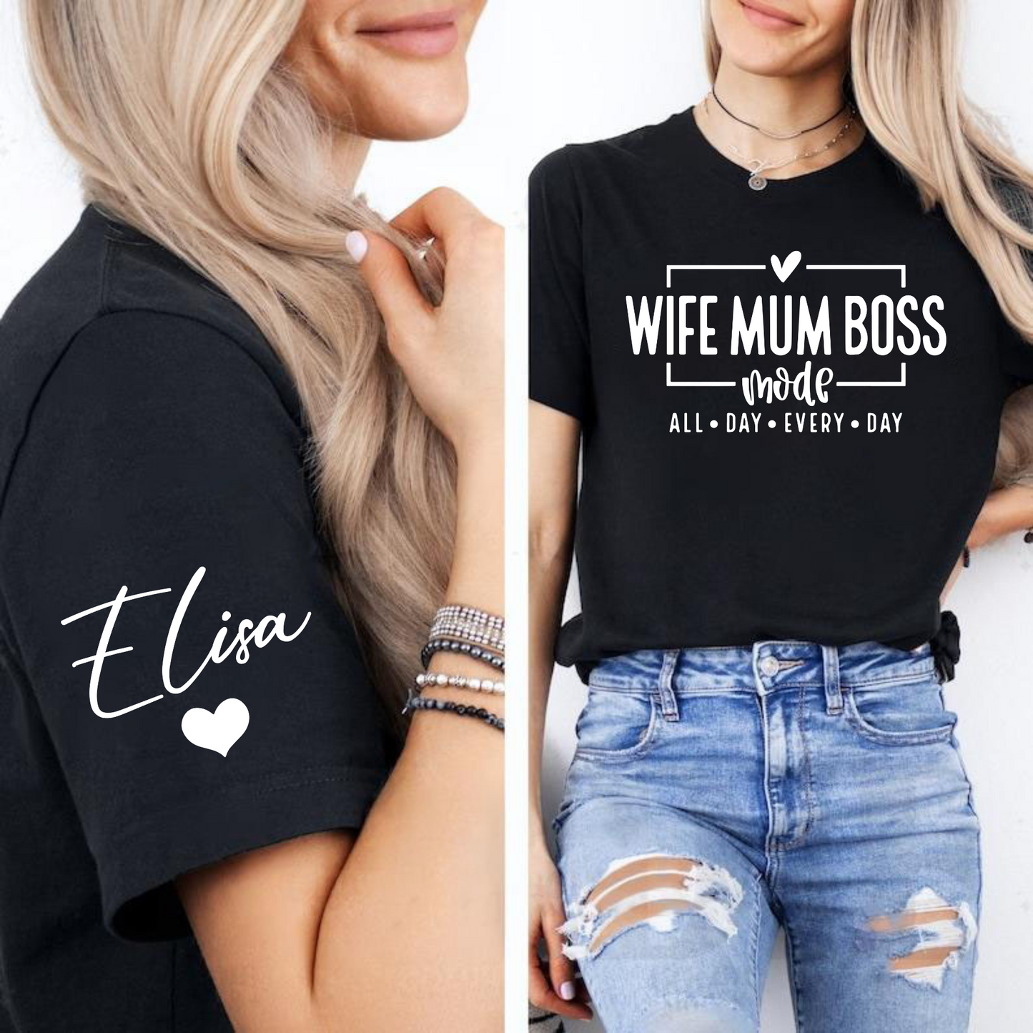 Frau-Mutter-Chefin - Personalisiertes T-Shirt