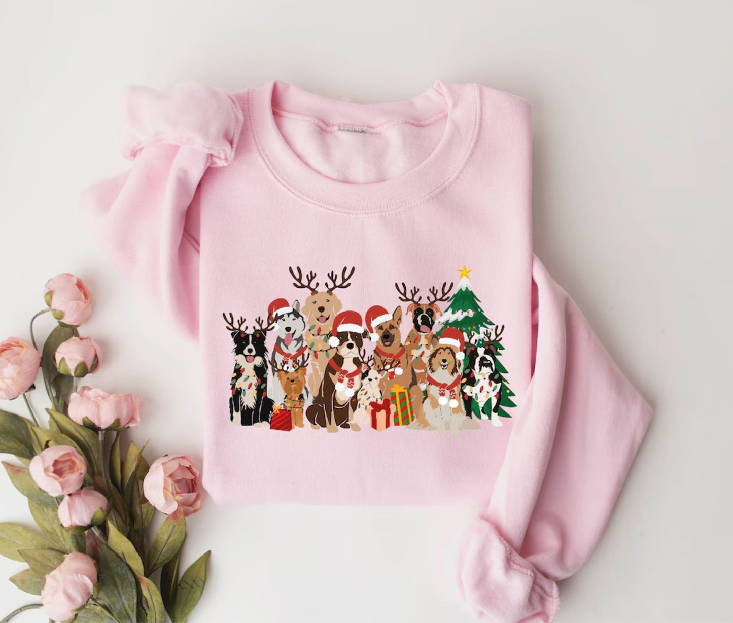 Weihnachtliches Hunde Sweatshirt - Weihnachtsgeschenk für Hundefreunde